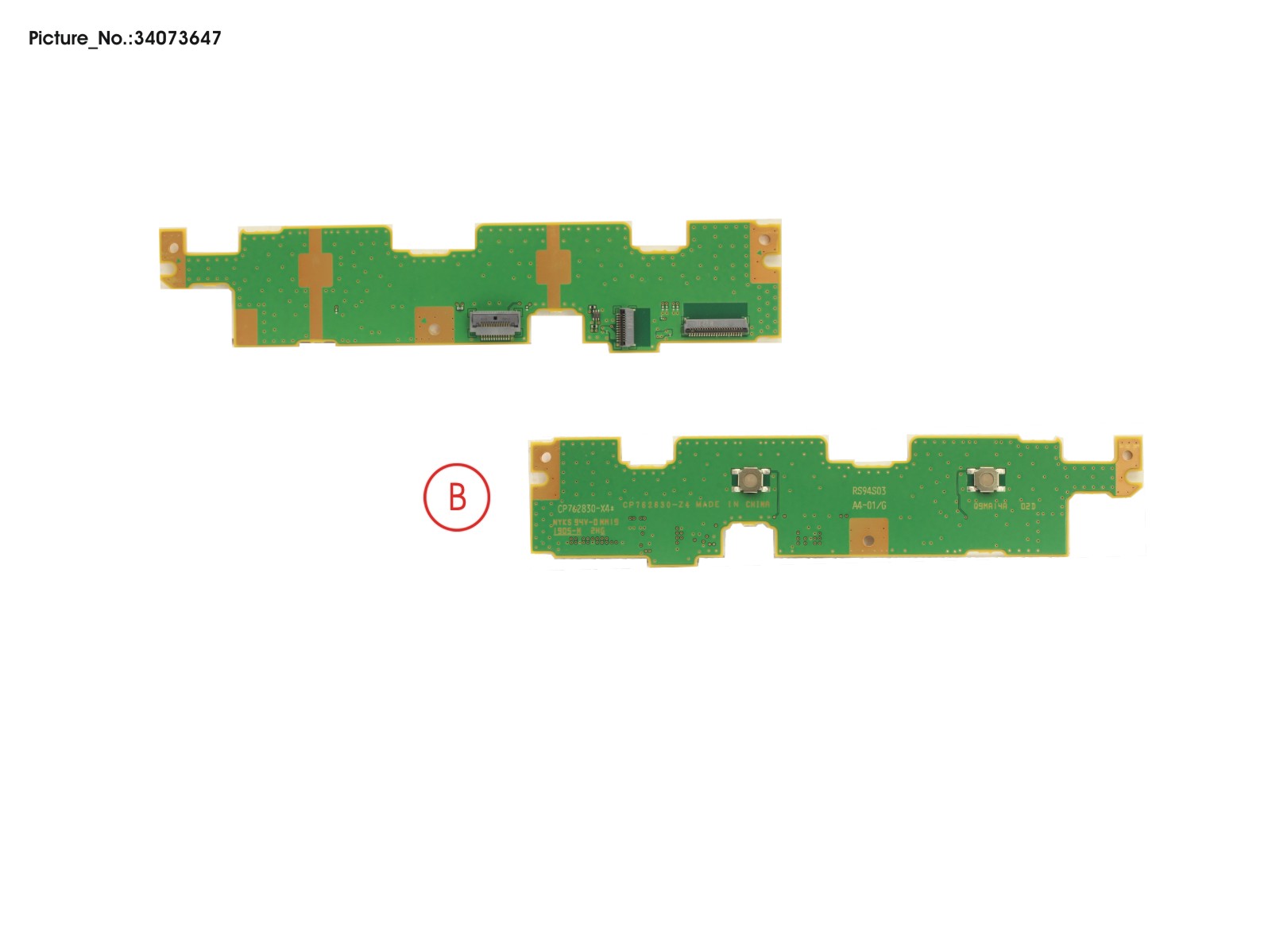 FUJITSU SUB BOARD, TP BUTTONS