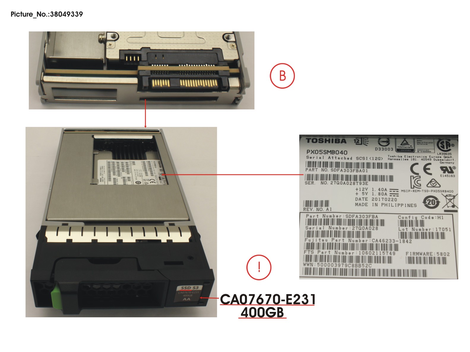 DXS3 MLC SSD  3.5  400GB SAS3X1