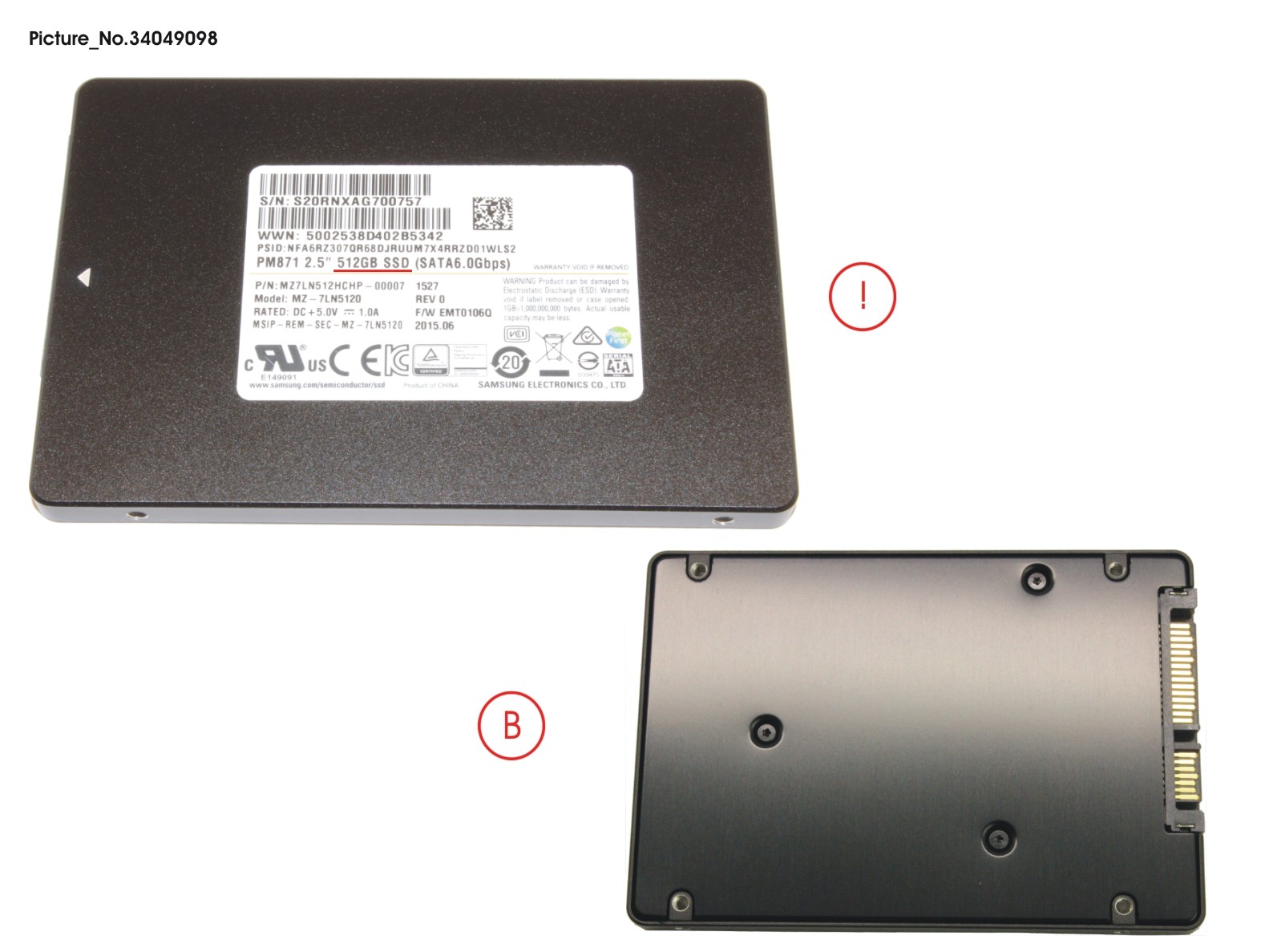 SSD S3 512GB 2.5 SATA/UGS(FDE) (7MM)