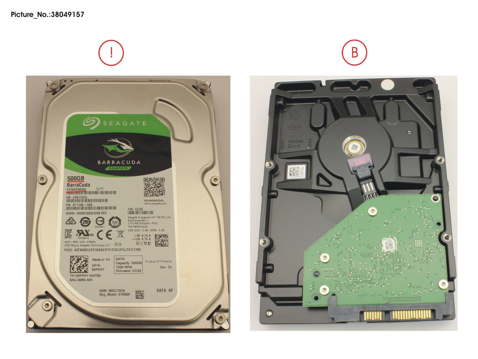 HDD 500GB SATA S3 7.2K 3.5 4K