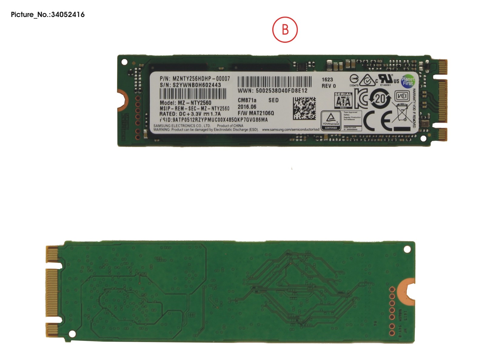 SSD S3 M.2 2280 CM871A 256GB (OPAL)