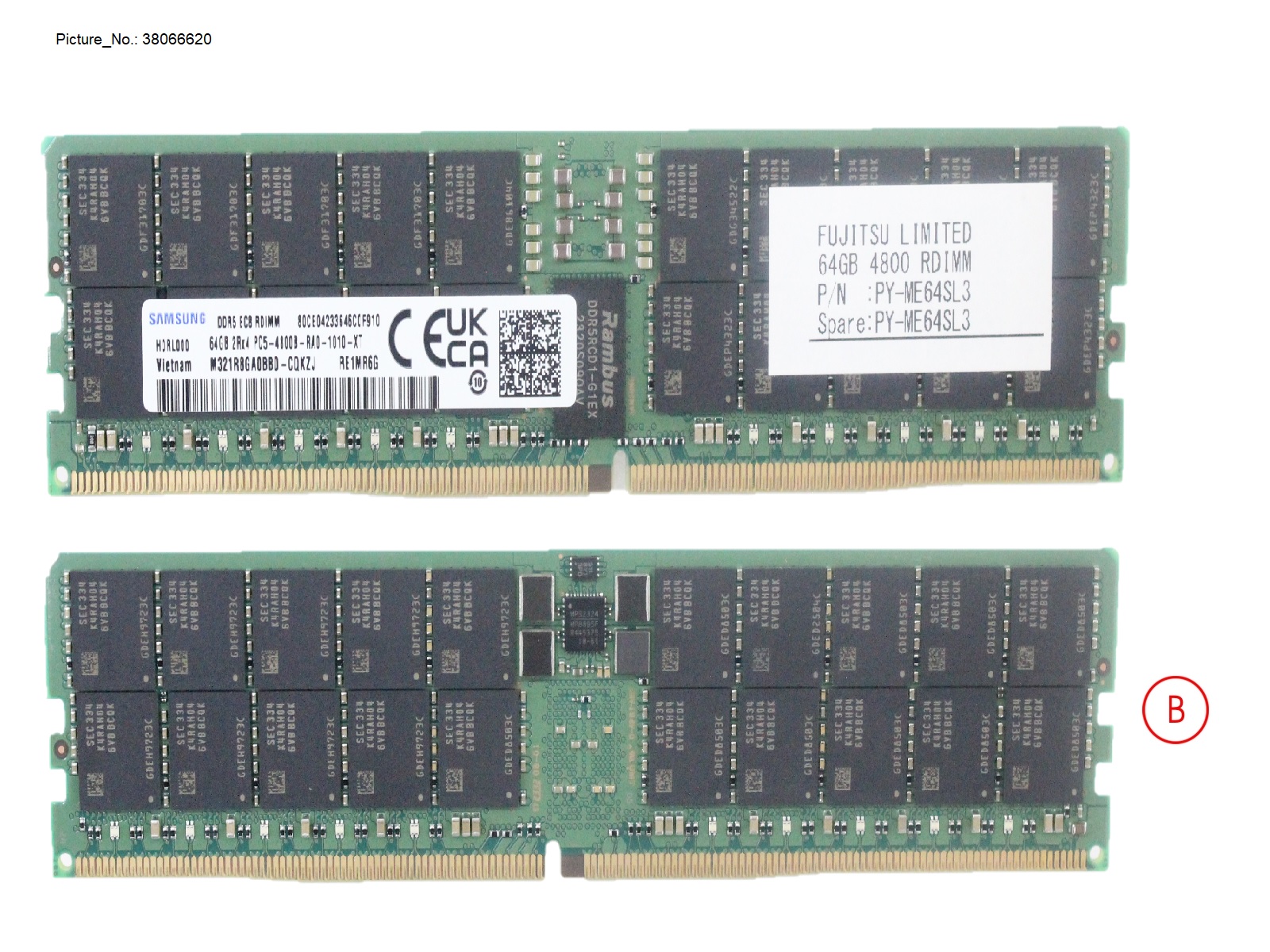 64GB (1X64GB) 2RX4 DDR5-4800 R ECC FOR G