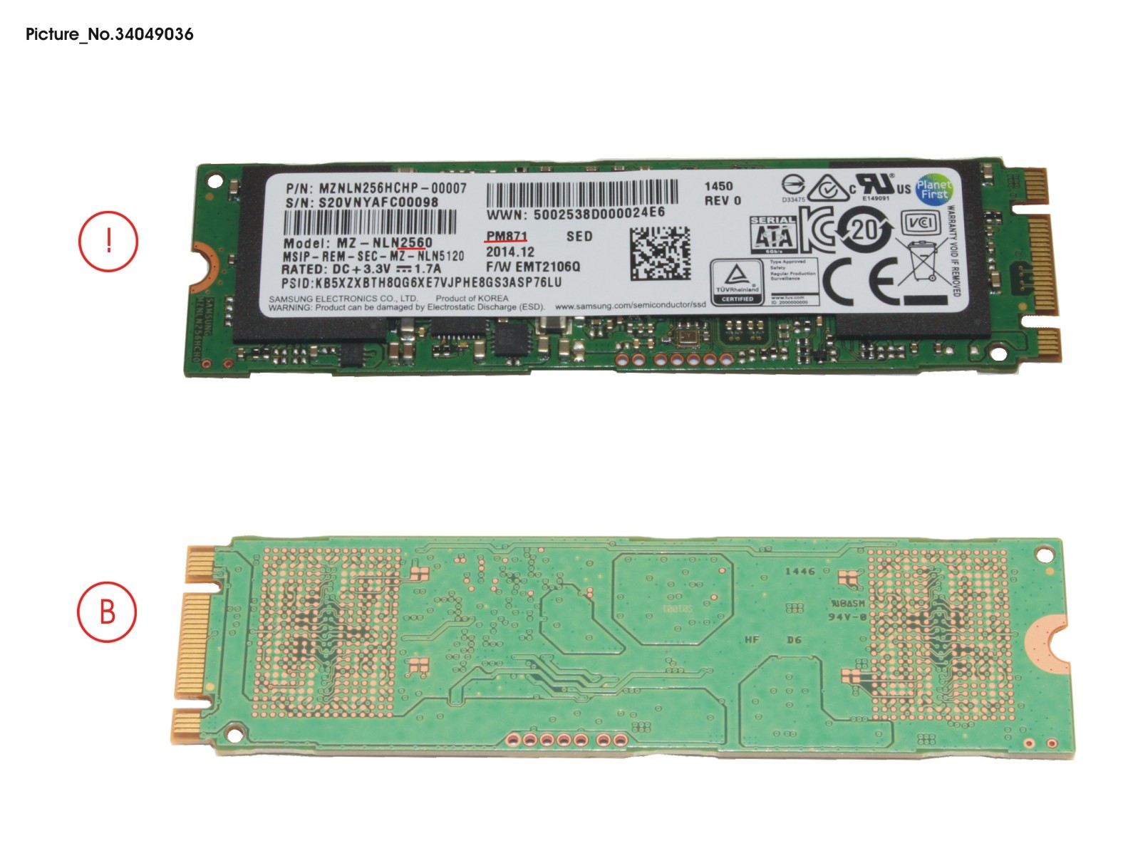 SSD S3 M.2 2280 PM871 256GB (OPAL)