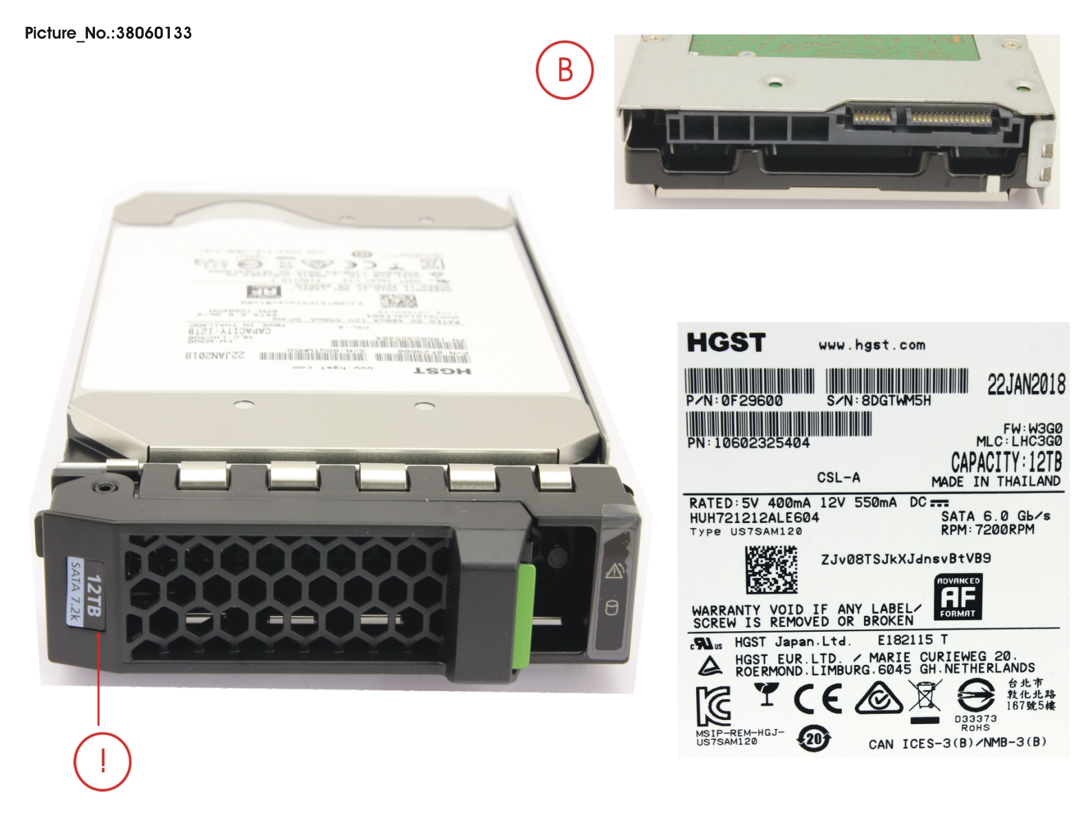 HD SATA 6G 12TB 7.2K 512E HOT PL 3.5 BC