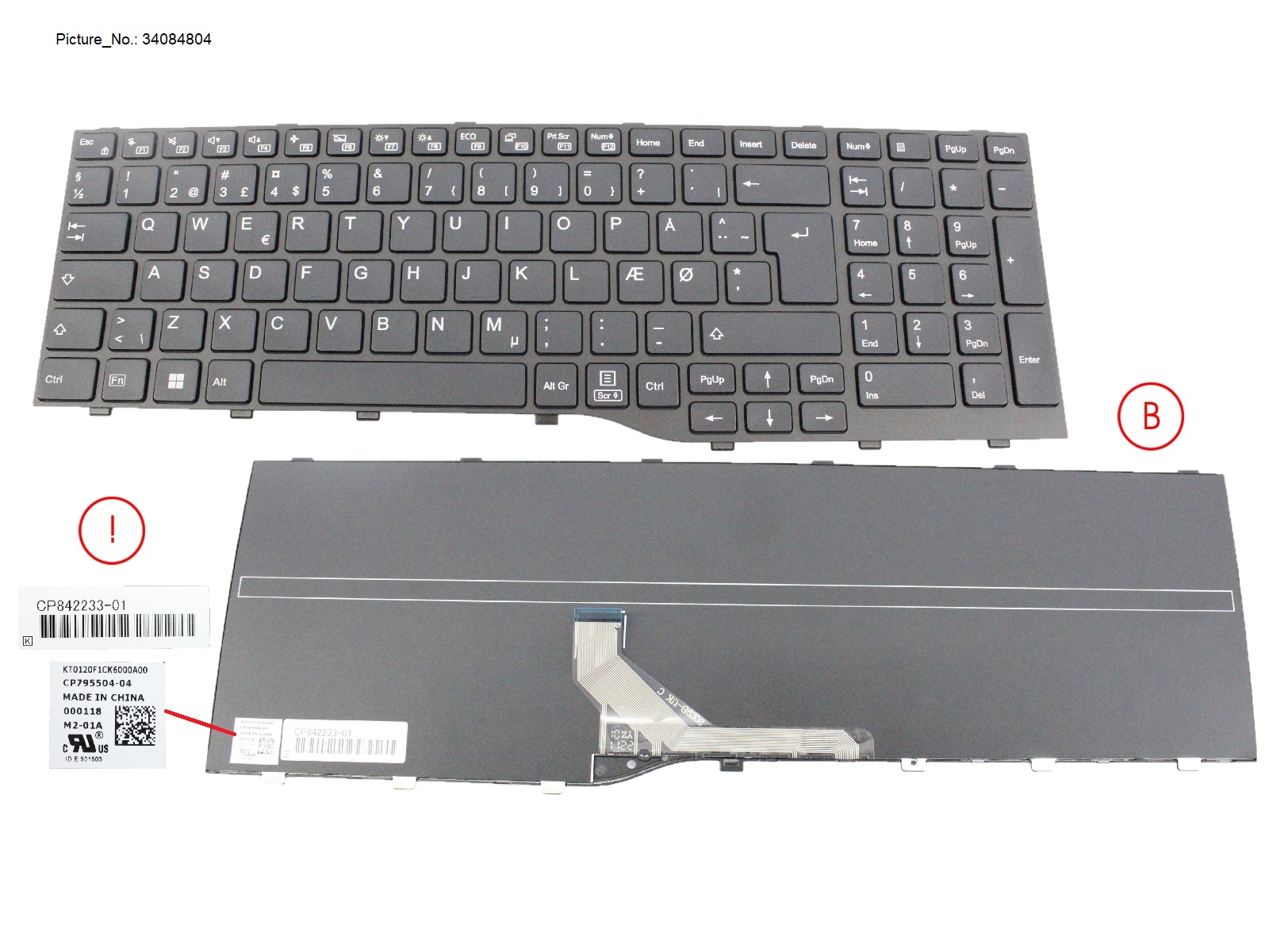 KEYBOARD BLACK DENMARK WIN 11 (NEW_FN) KEYBOARD BLACK DENMARK WIN 11 (NEW_FN)