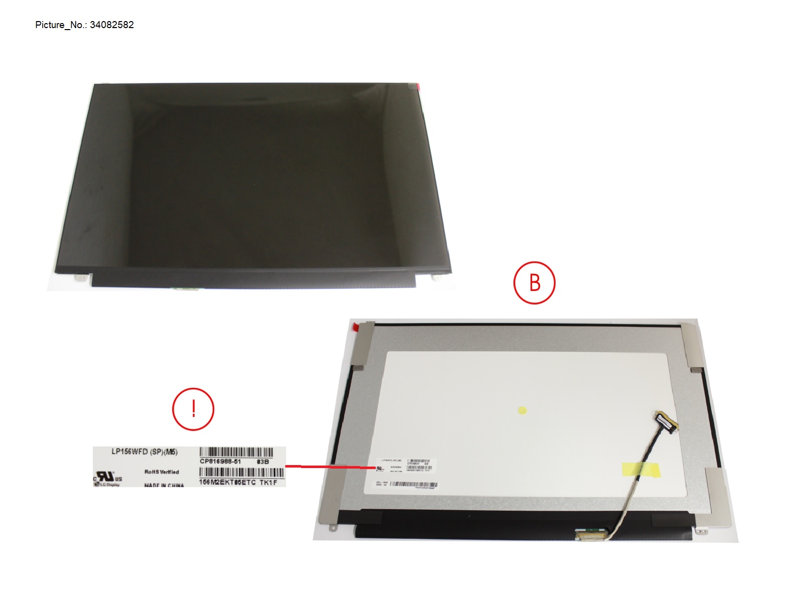 LCD ASSY 15 FHD TOUCH W/ PLATE