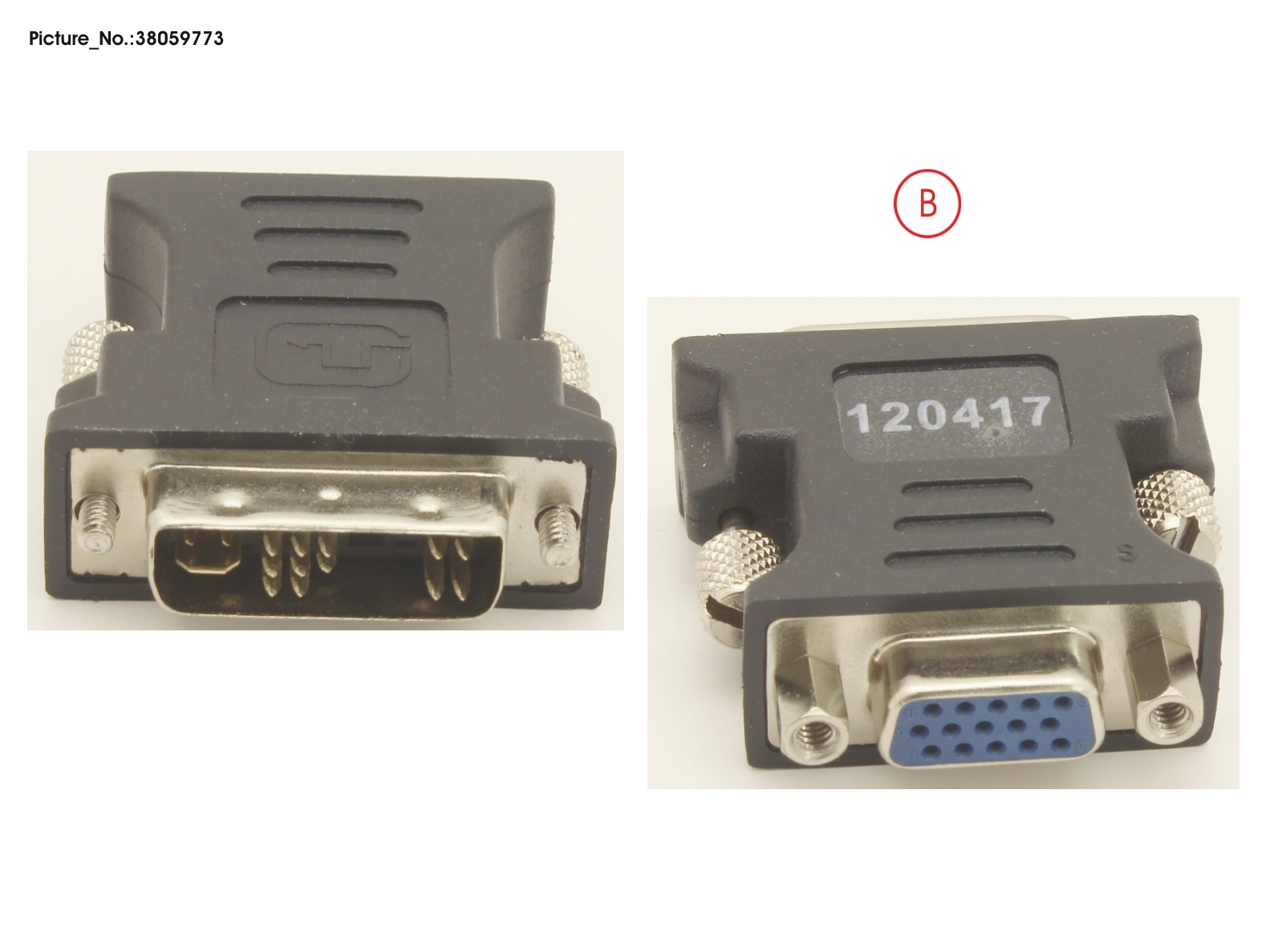 FUJITSU DVI TO VGA ADAPTER 44 MM