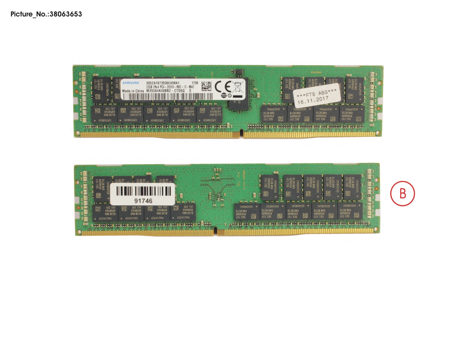 FUJITSU 32GB 2RX4 DDR4-2666 R ECC