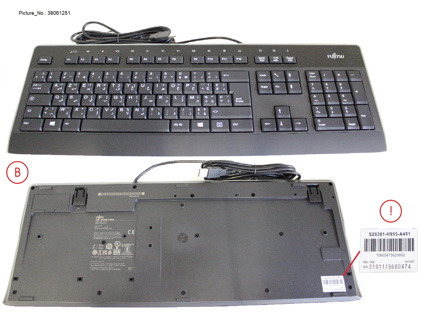 KEYBOARD KB955 USB AR/FR