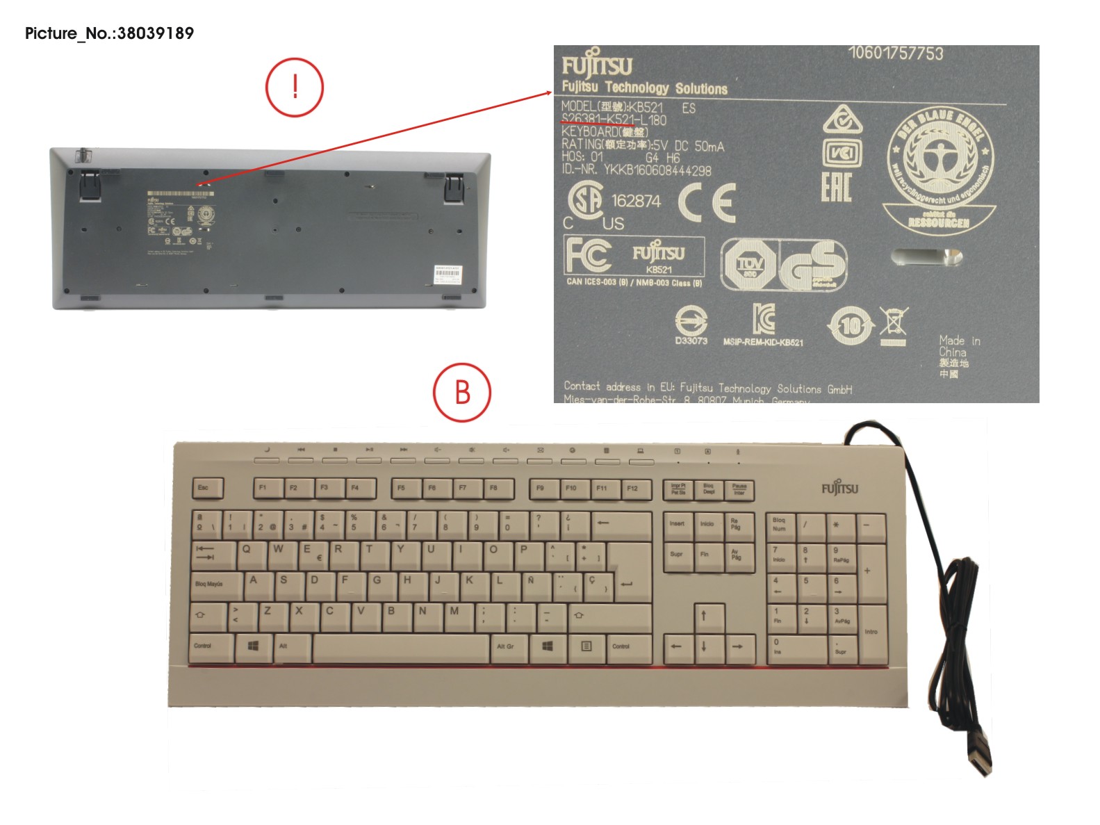 KEYBOARD KB521 ES