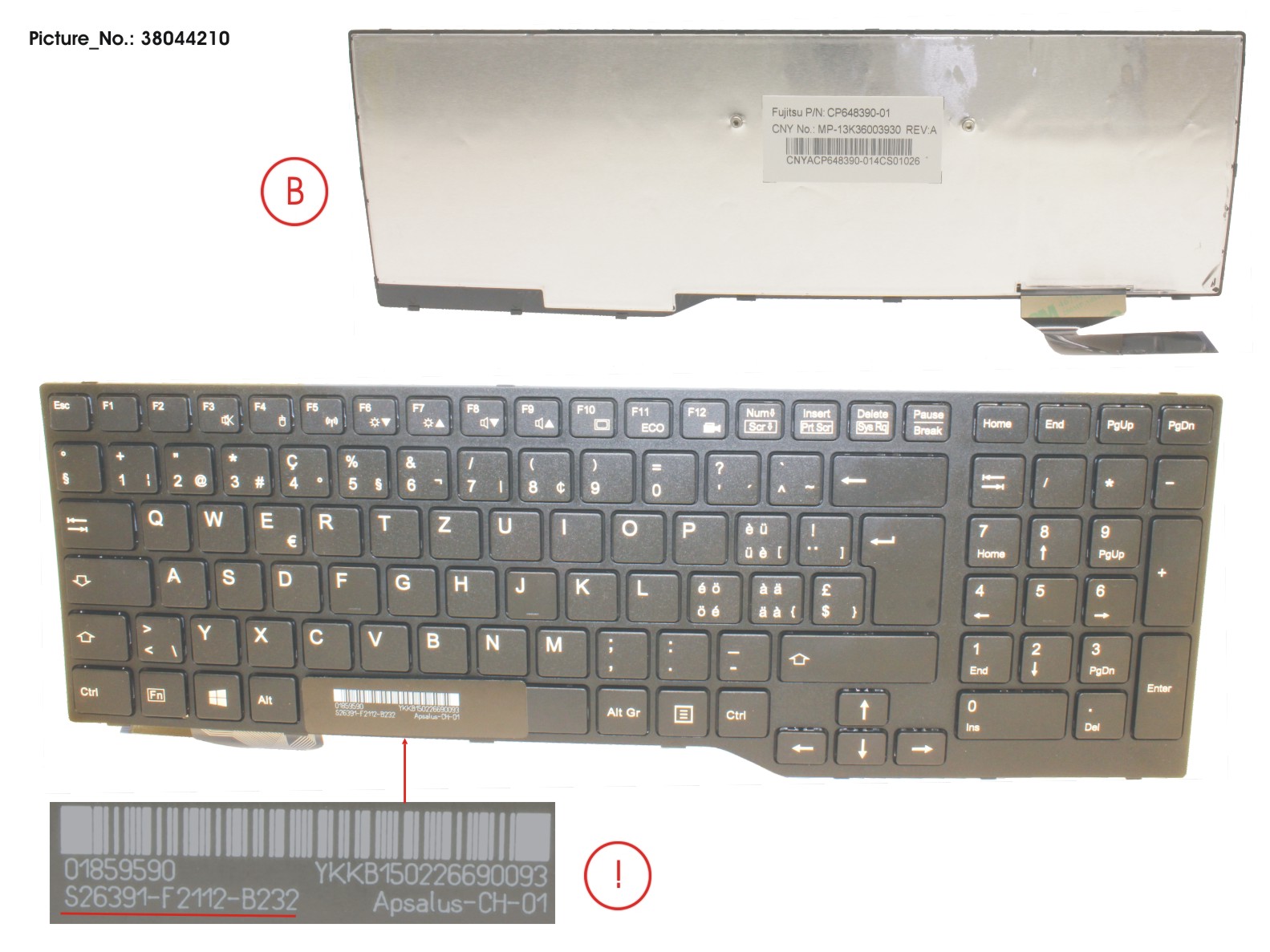 FUJITSU KEYBOARD SWISS BLACK