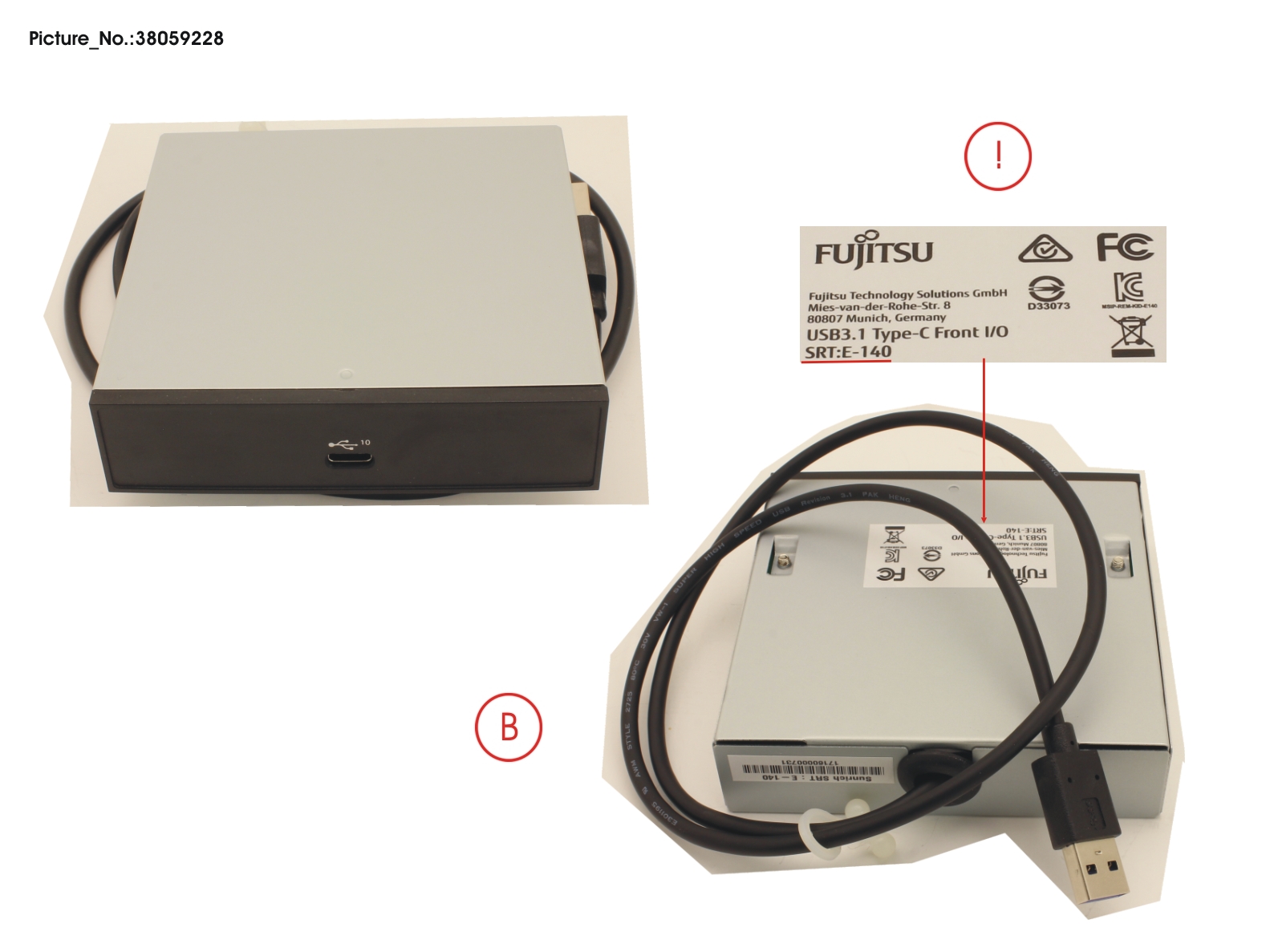 FUJITSU USB3.1 C FRONT I/O