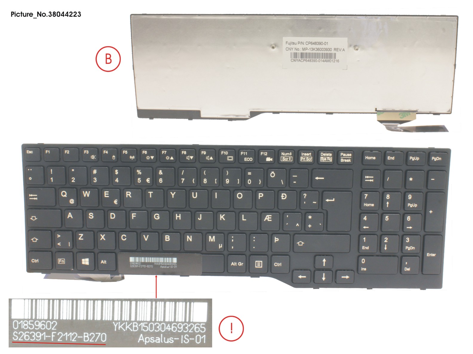 FUJITSU KEYBOARD ICELAND (BLACK)