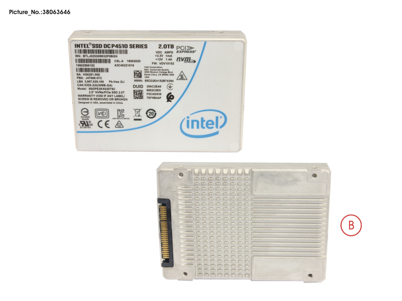 SSD PCIE3 SFF RI 2TB