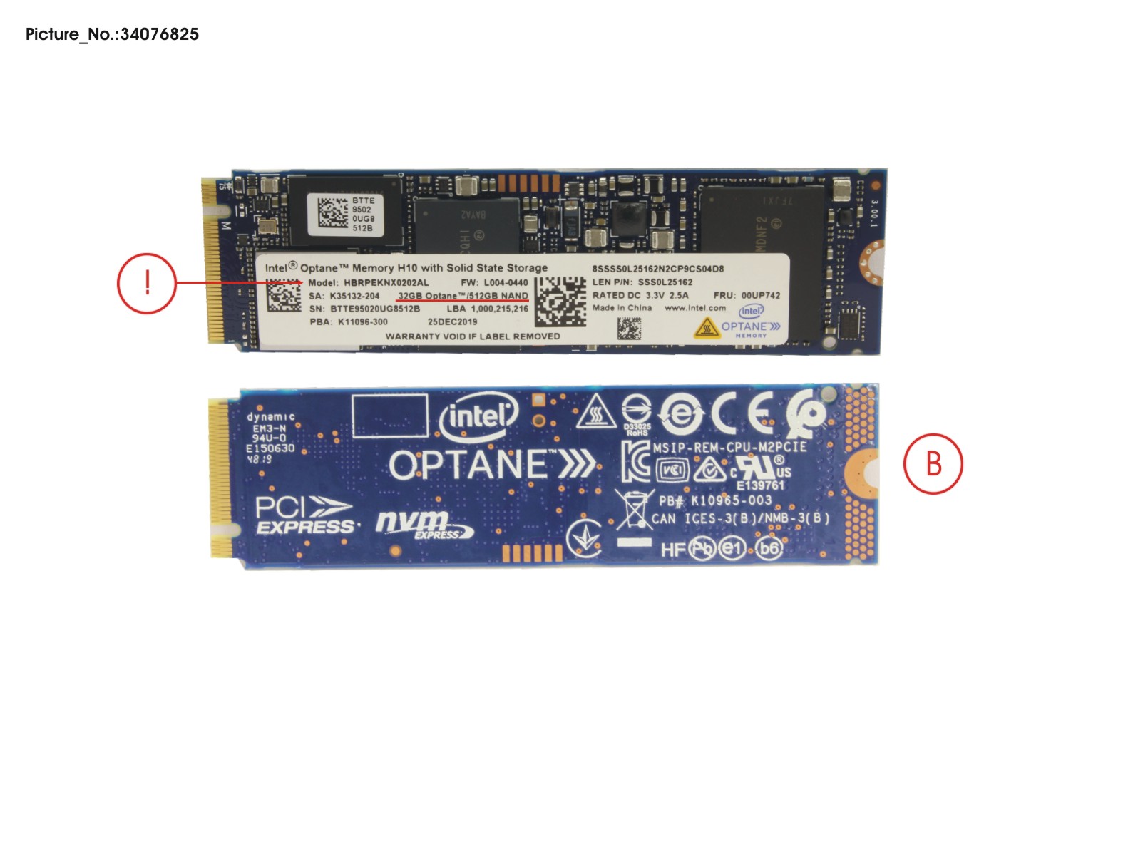 SSD INTEL OPTANE 32GB/512GB