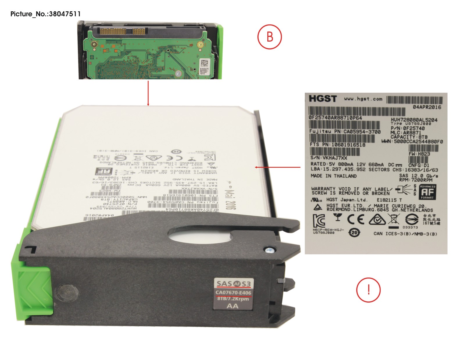 DX HD-DE NLSAS 8TB 7.2 3.5 AF