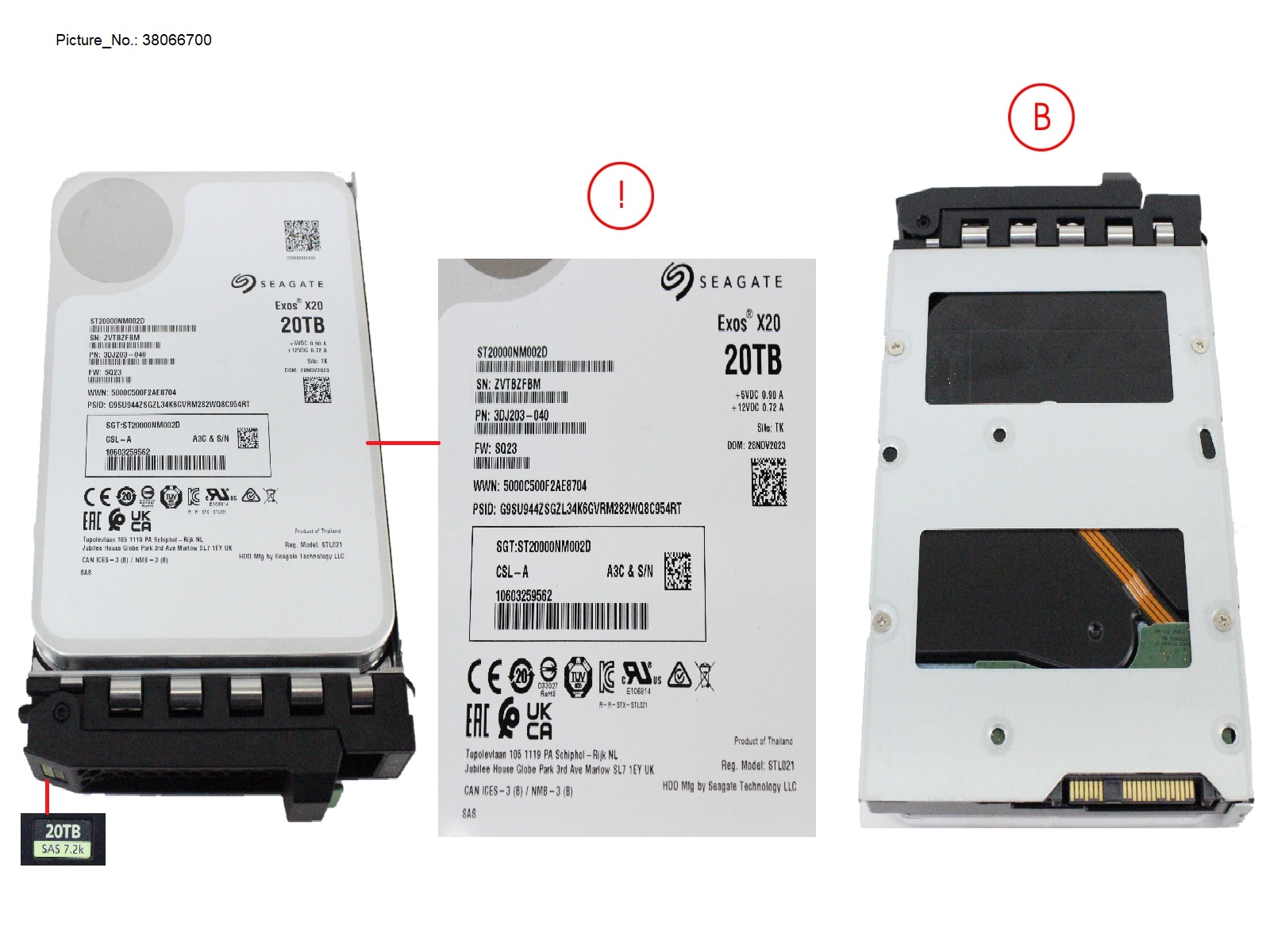 HD SAS 12G 20TB 7K2 512E LFF BC