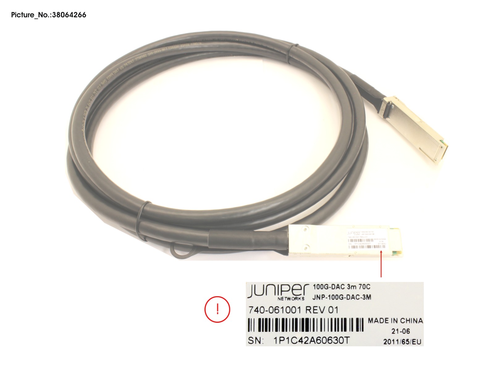 100G DIRECT ATTACHED CABLE(TWINAX, 3M, 1 100G DIRECT ATTACHED CABLE(TWINAX, 3M, 1