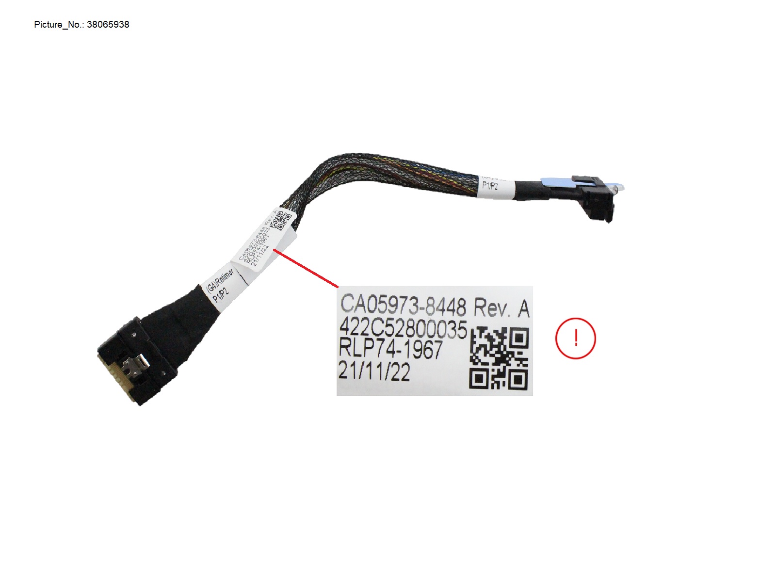 PCIE G4 CABLE RETIMER BD TO RISER 4/2 SL