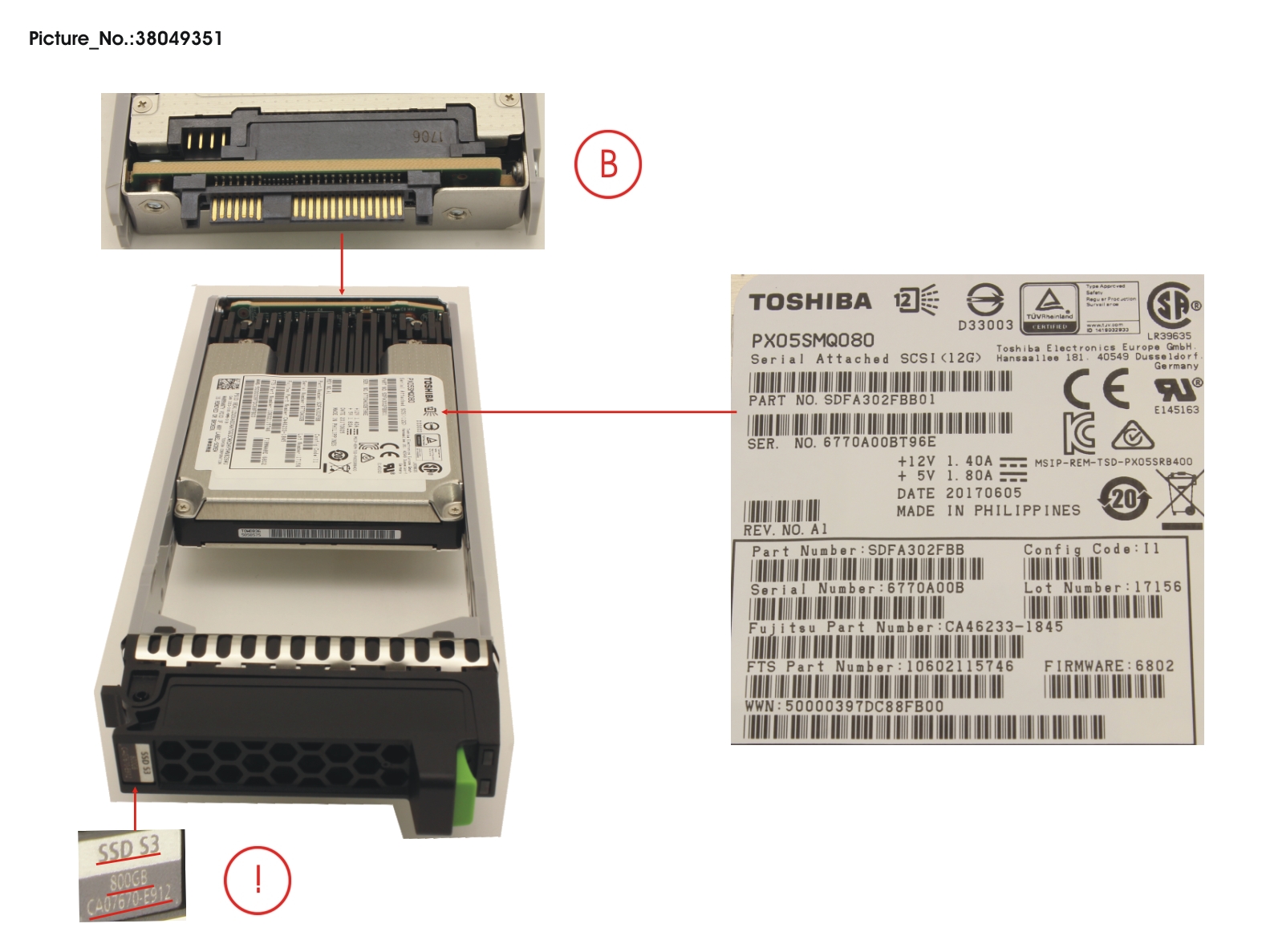 DXS3 SED SSD SAS 800GB 12G 2.5 X1