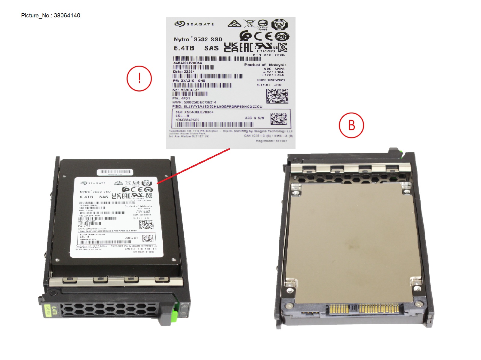 SSD SAS 12G MU 6.4TB IN SFF SLIM