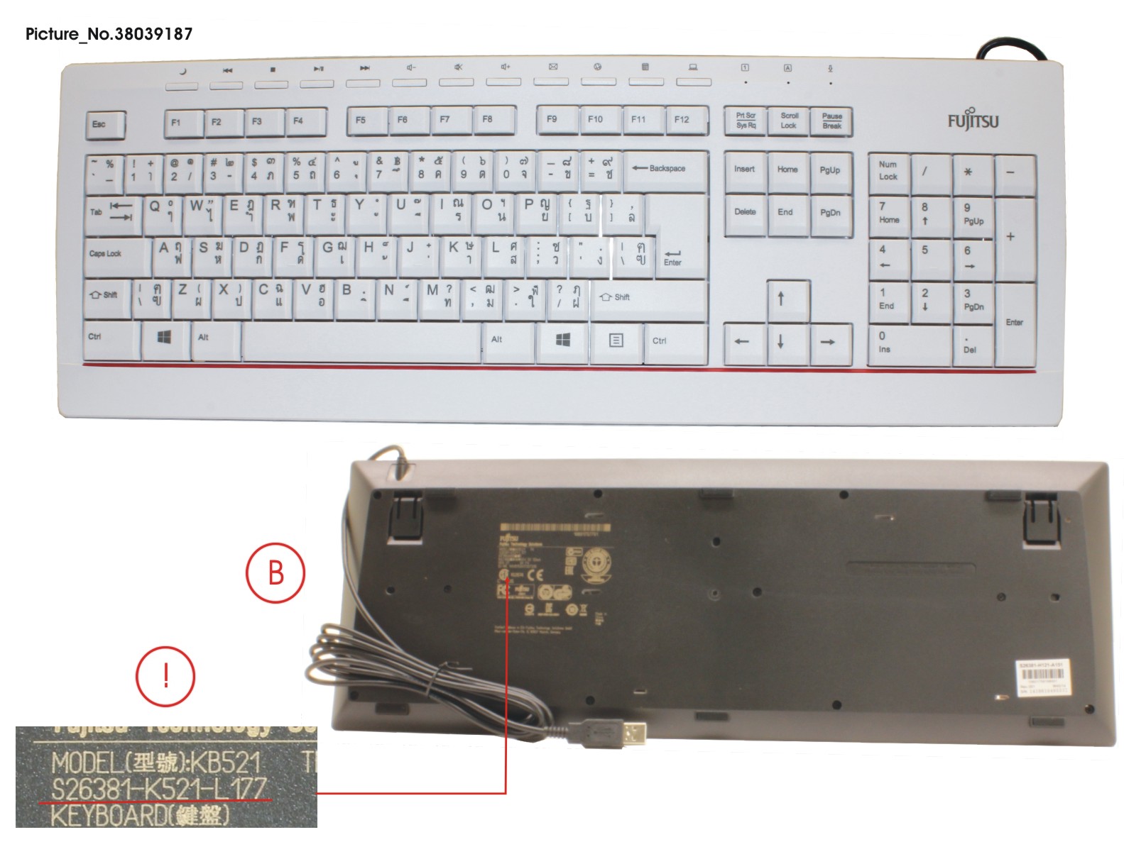 KEYBOARD KB521 TH