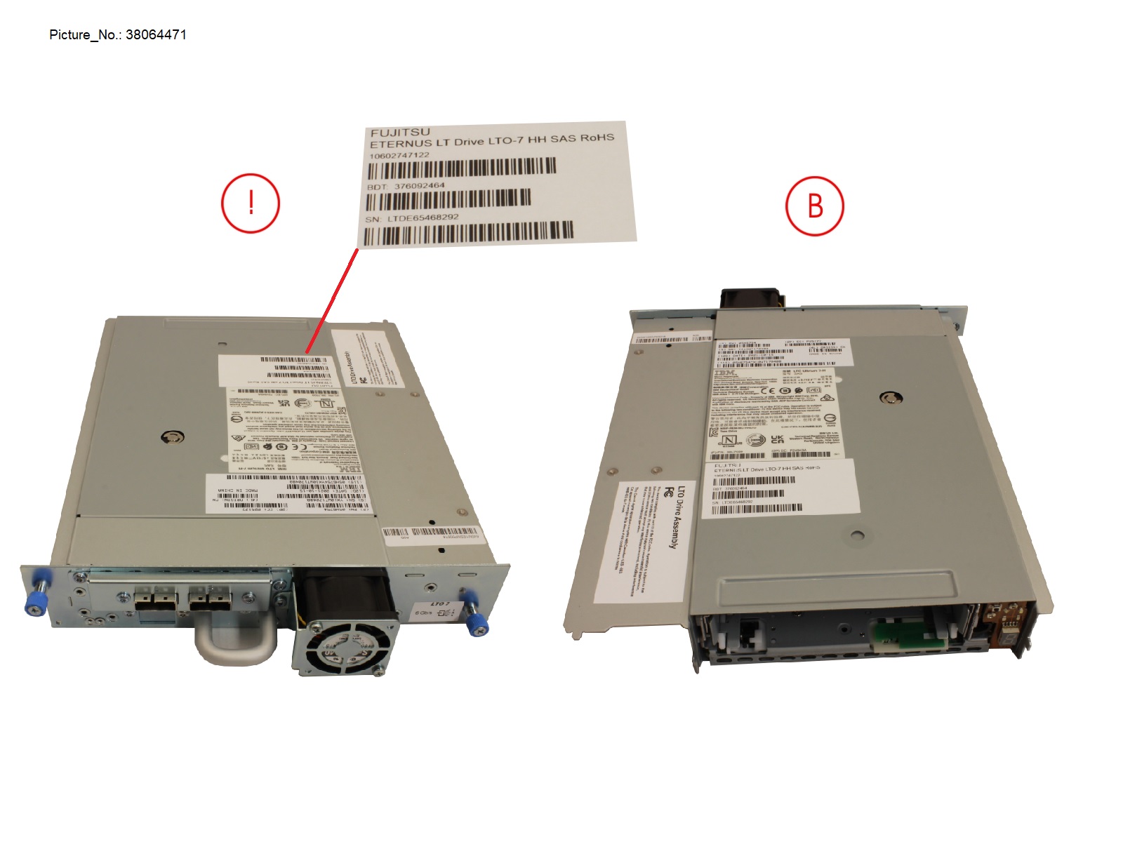 LT LTO-7 HH SAS DRIVE ASSY