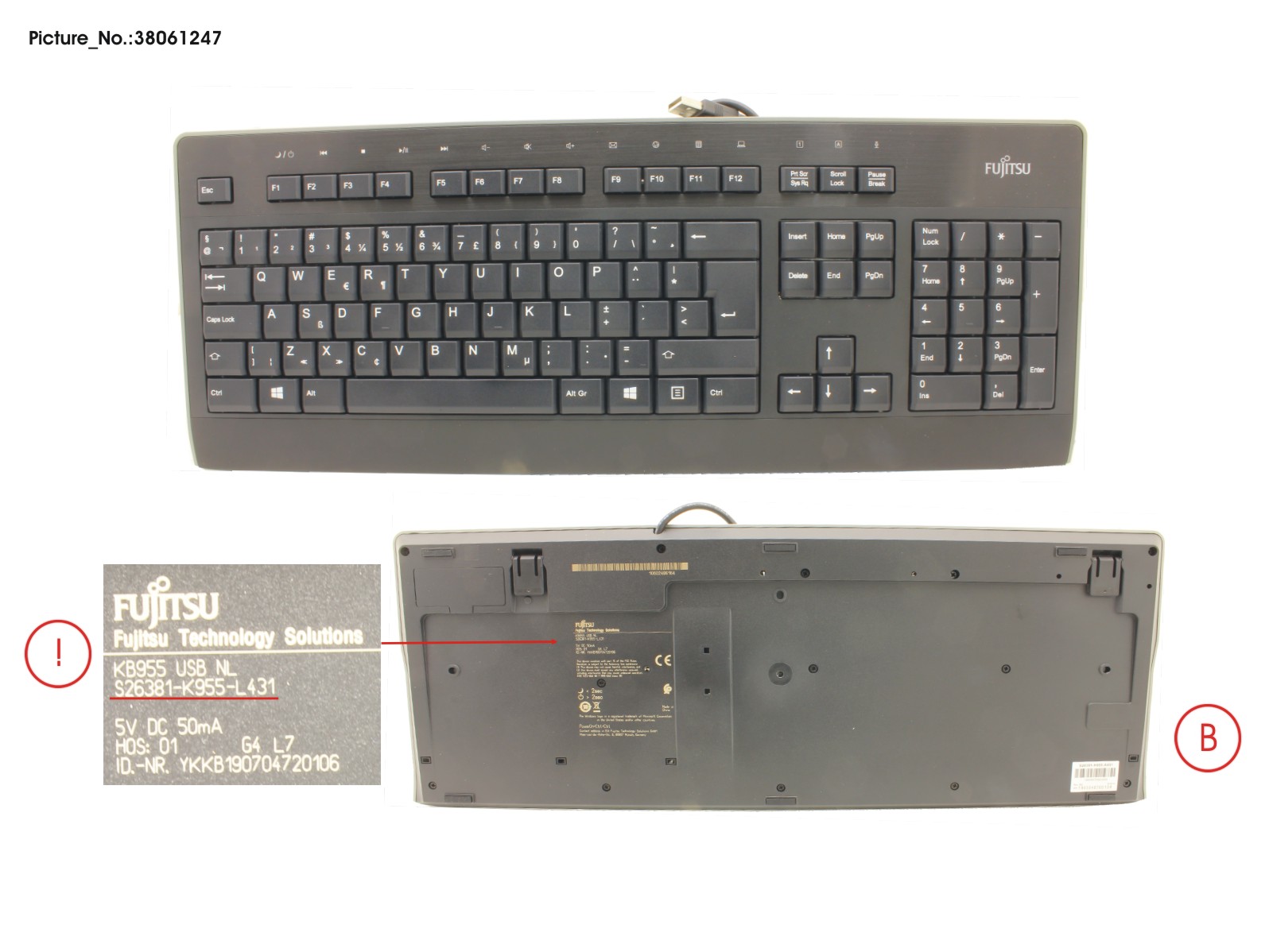 KEYBOARD KB955 USB NL