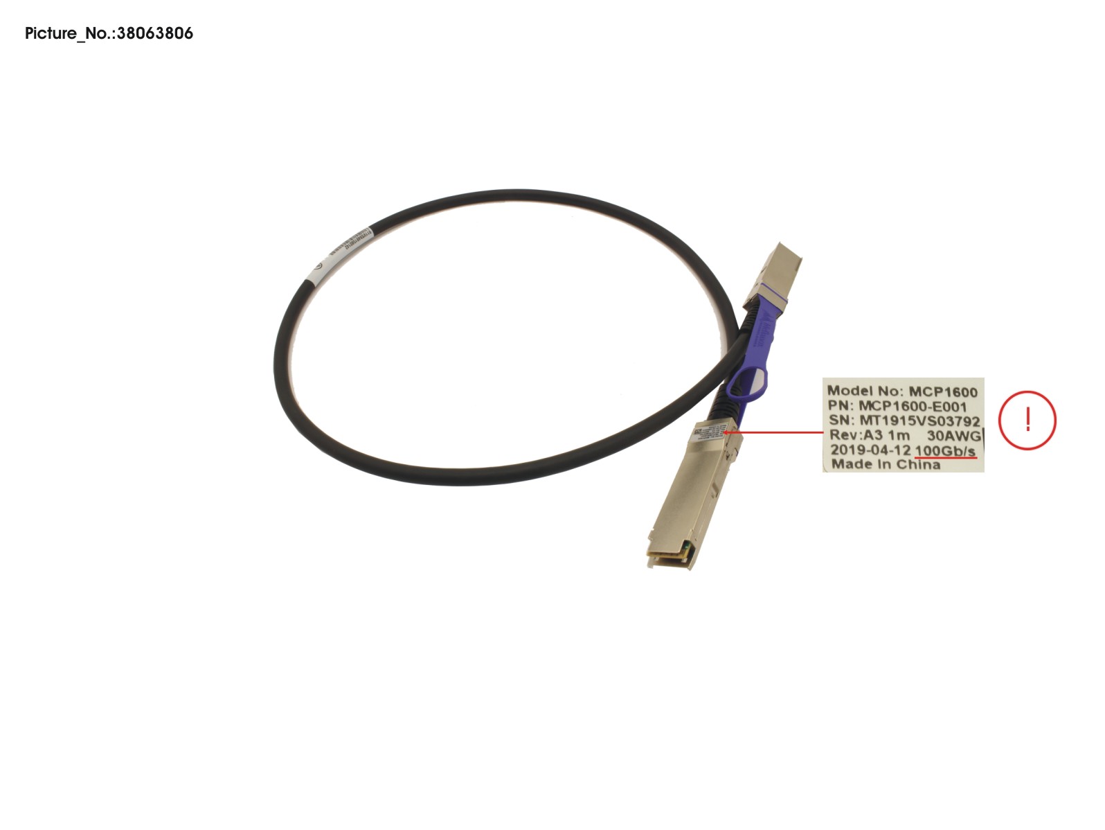 MELLANOX COP. CABLE, 100GB/S, QSFP,LSZH, MELLANOX COP. CABLE, 100GB/S, QSFP,LSZH,