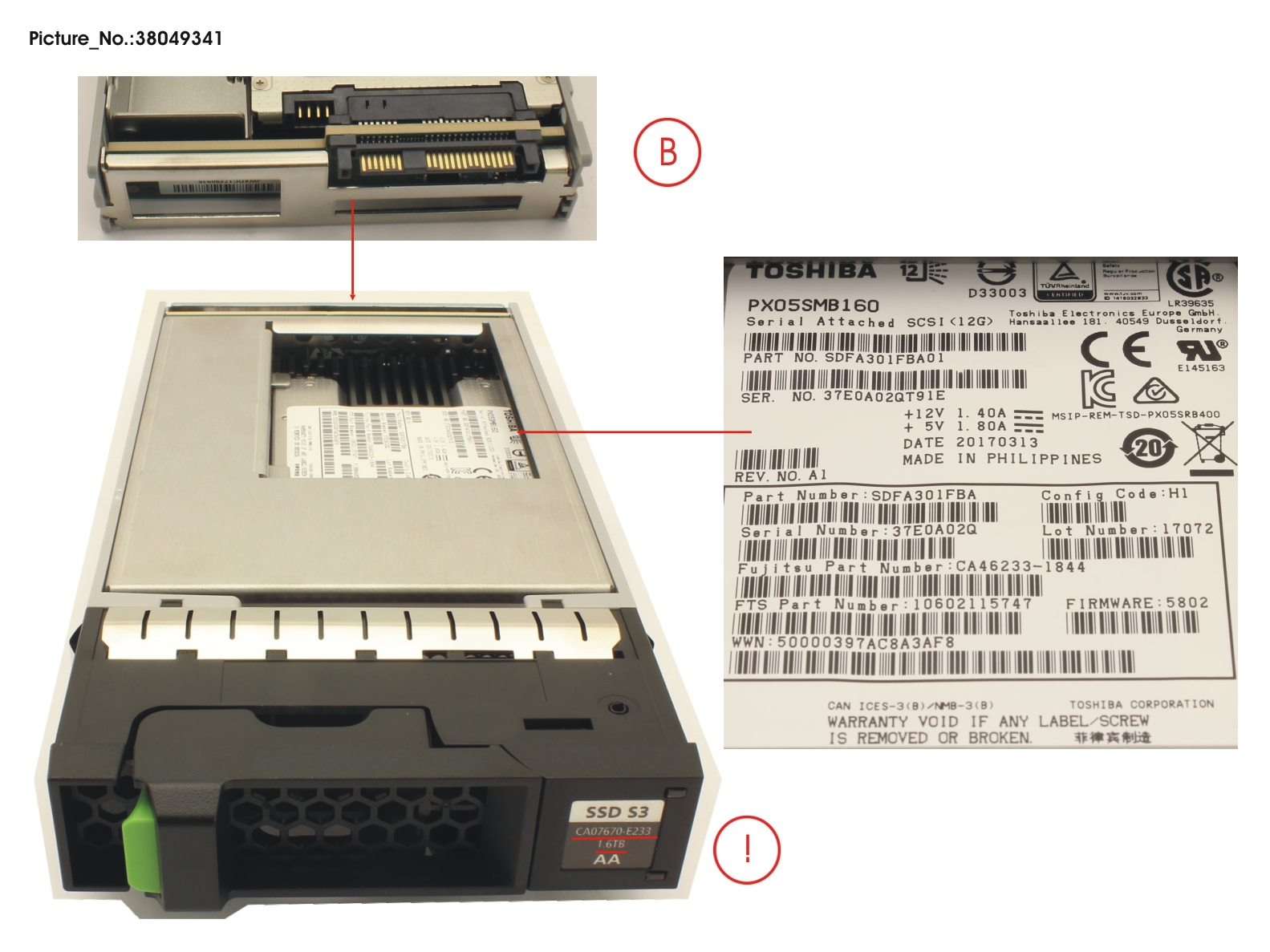 DXS3 MLC SSD  3.5  1,6TB SAS3 X1