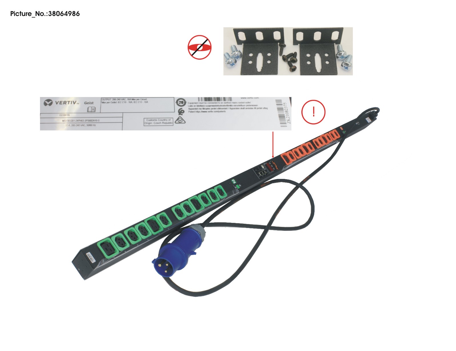 SWITCHED PDU 32A IEC309 18XC13 6XC19