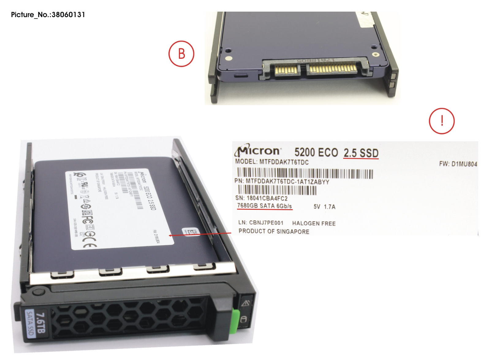 SSD SATA 6G 7.68TB READ-INT. 2.5 H-P EP