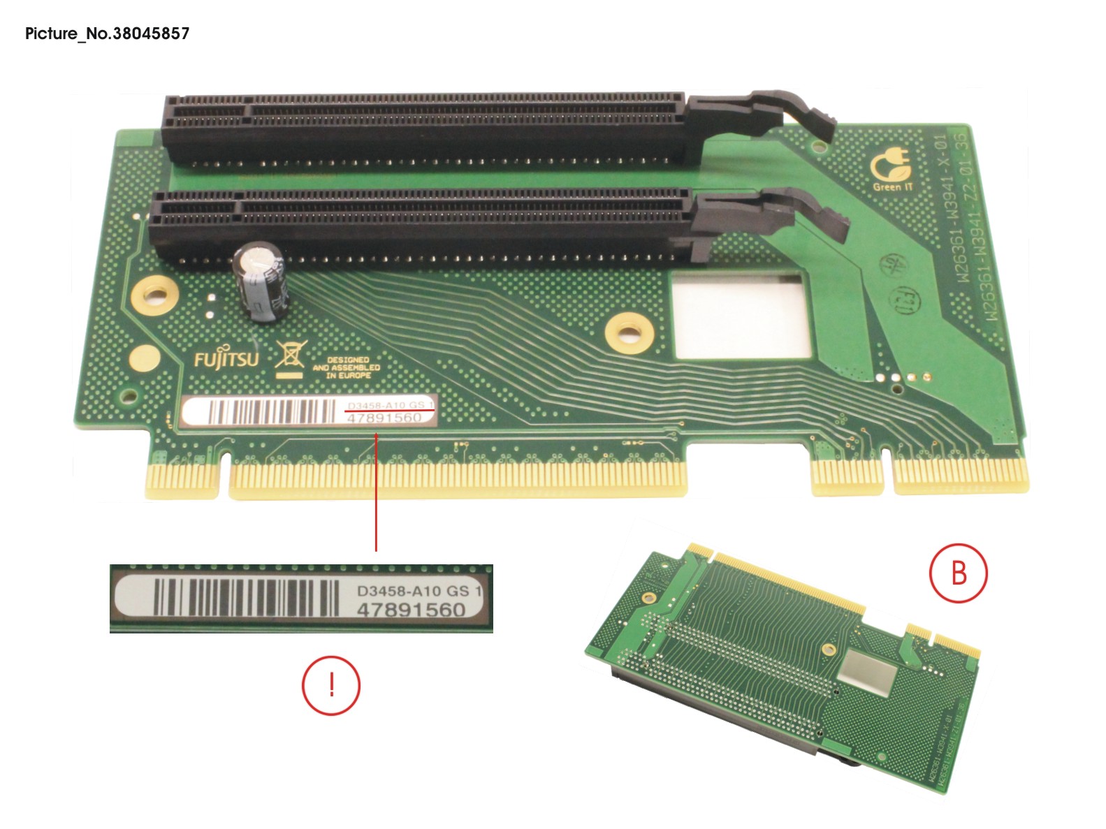 FUJITSU RISER CARD PCIe X16+X4
