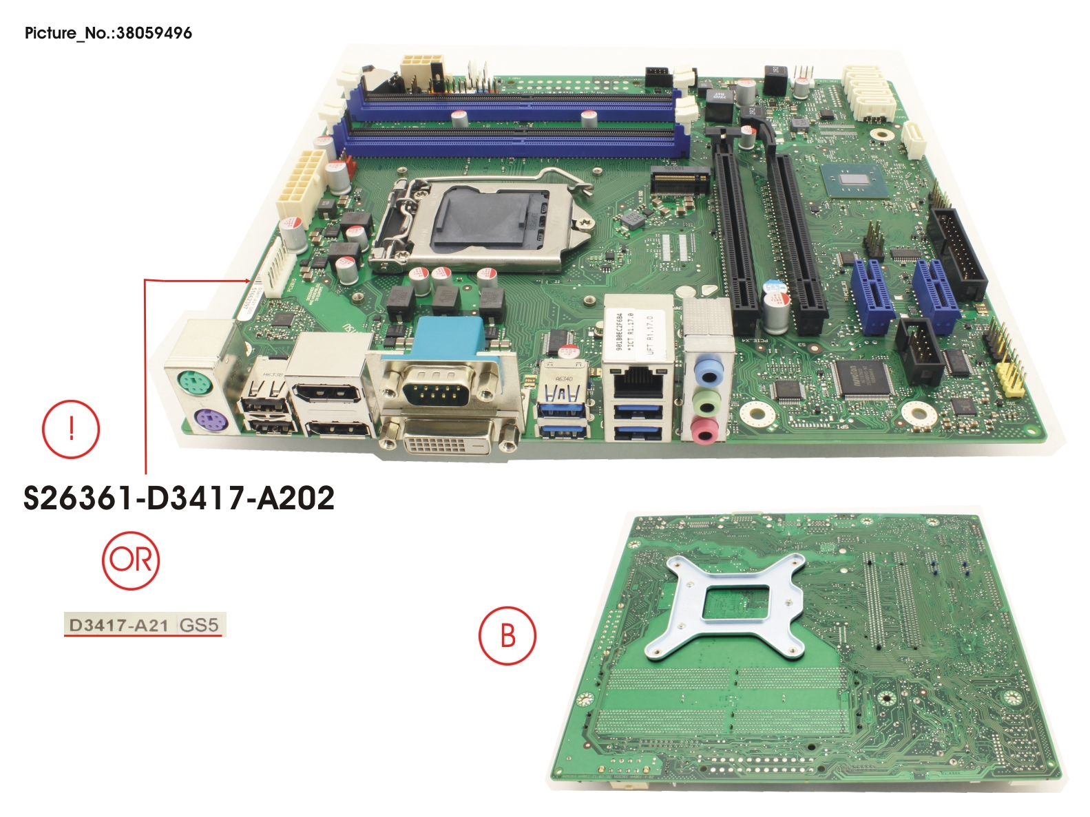 FUJITSU MB SKYLAKE D3417(CUZ= SB-PC-16008 !)