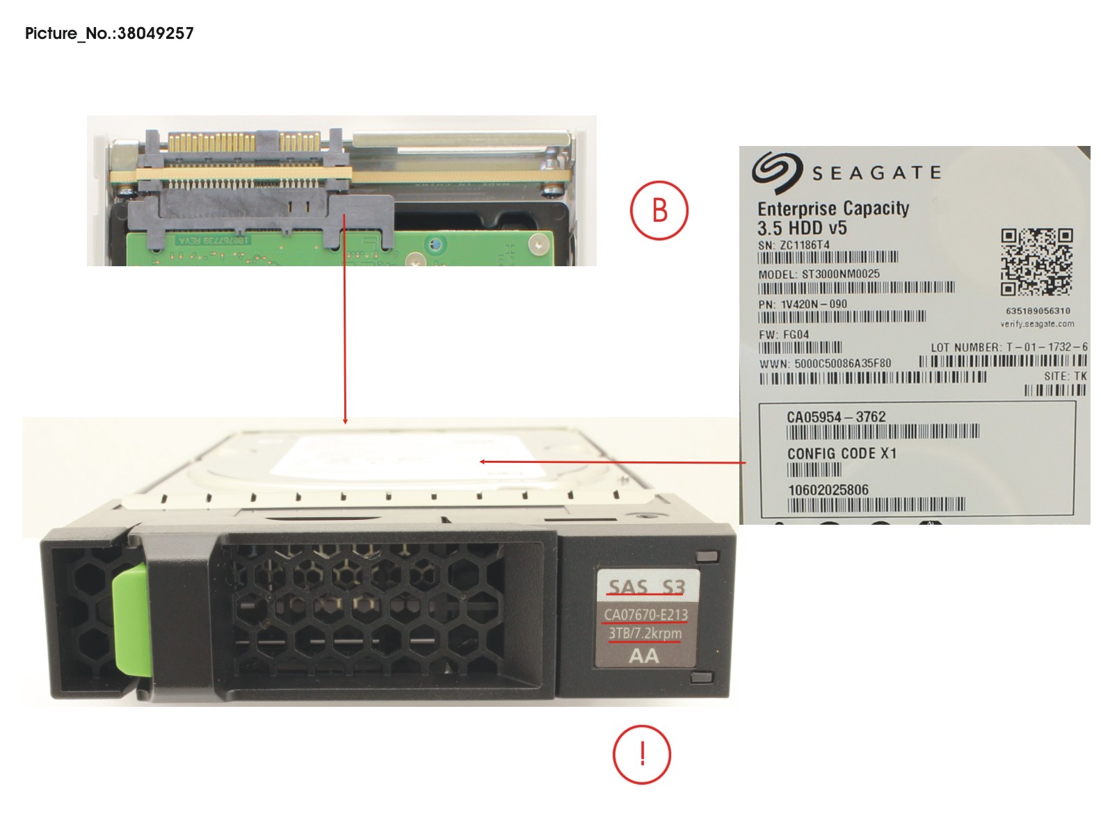 DX S3 HD NLSAS 3TB 7.2 3.5 X1