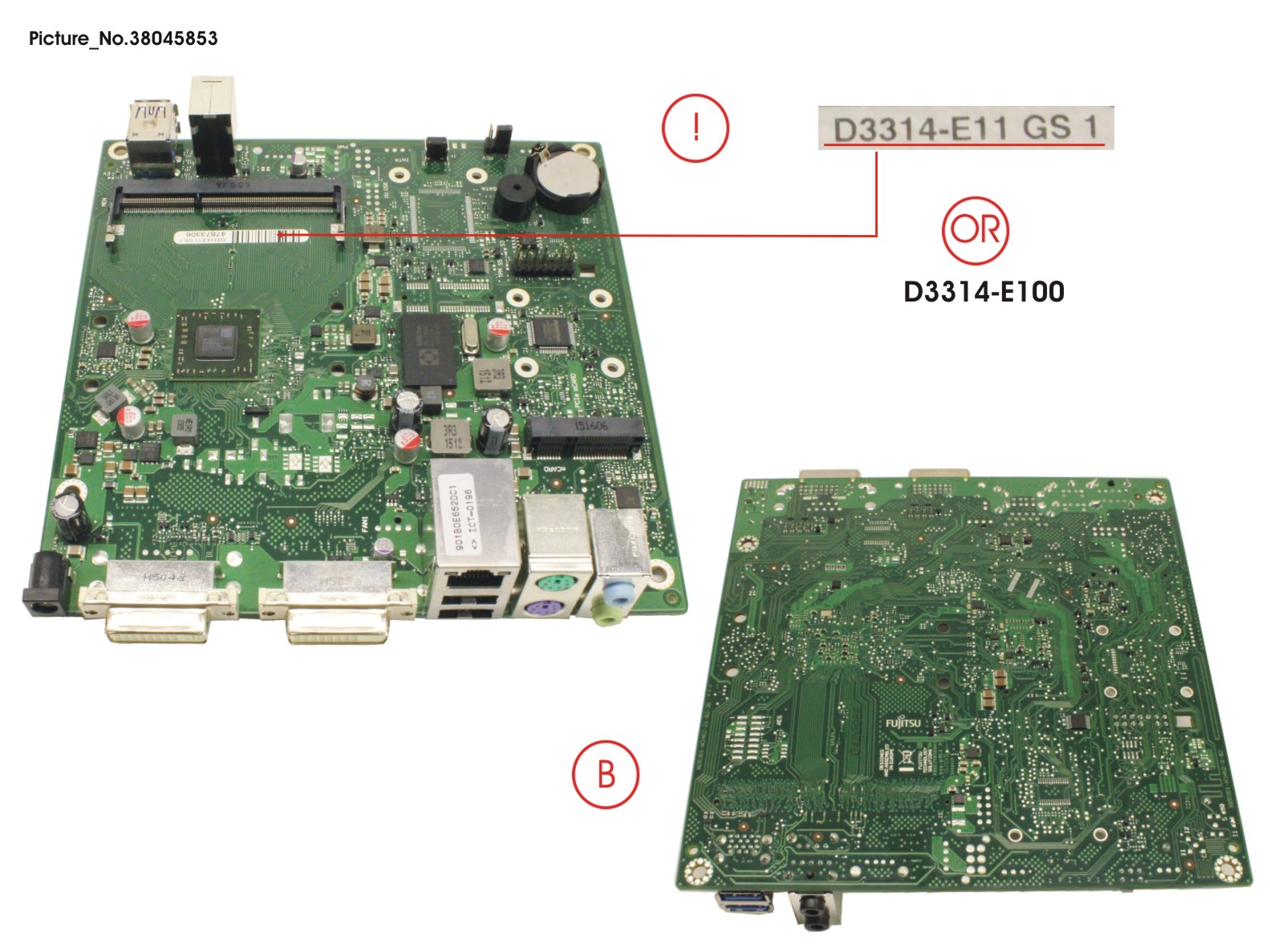 Mainboard D3314-E RED MINI ITX FUTRO
