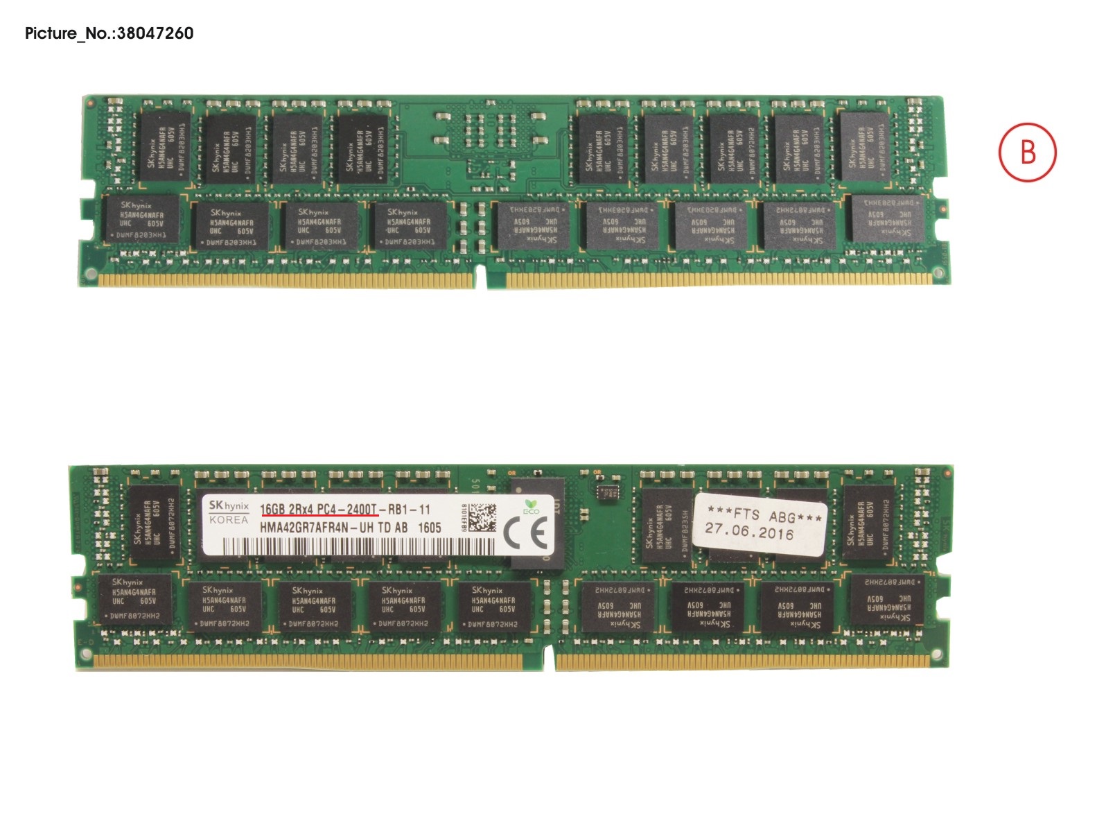 16GB (1X16GB) 2RX4 DDR4-2400 R ECC