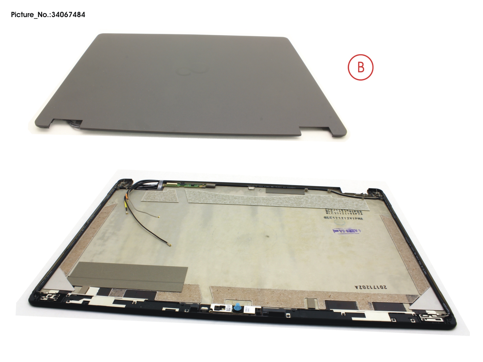 LCD BACK COVER ASSY (FOR HD, WWAN)