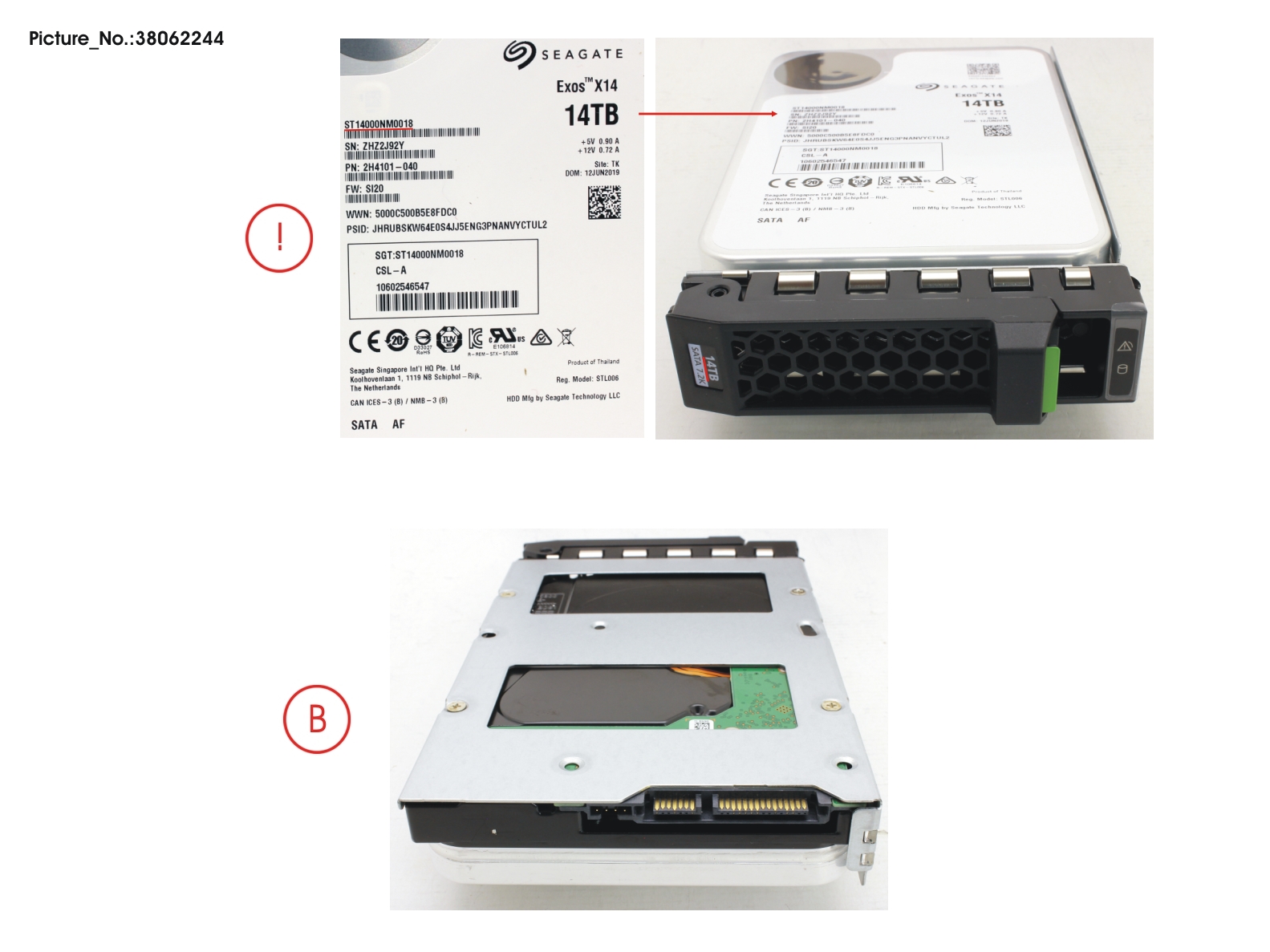 HD SATA 6G 14TB 7.2K 512E HOT PL 3.5 BC