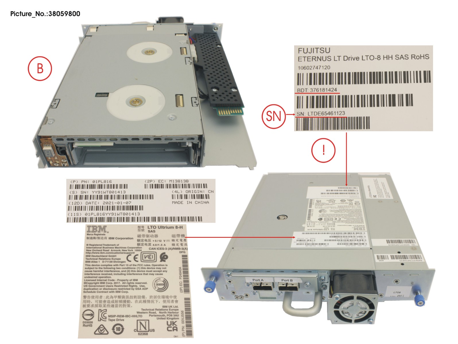 ET LT LTO-8 HH SAS DRIVE ASSY