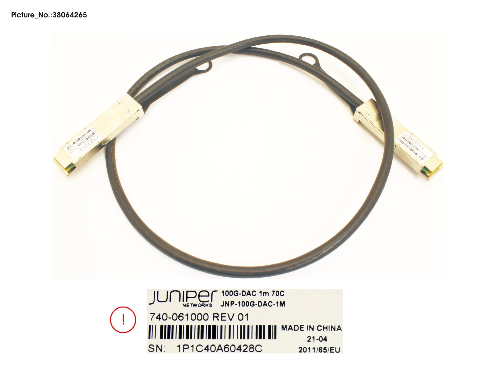 100G DIRECT ATTACHED CABLE(TWINAX, 1M, 1 100G DIRECT ATTACHED CABLE(TWINAX, 1M, 1