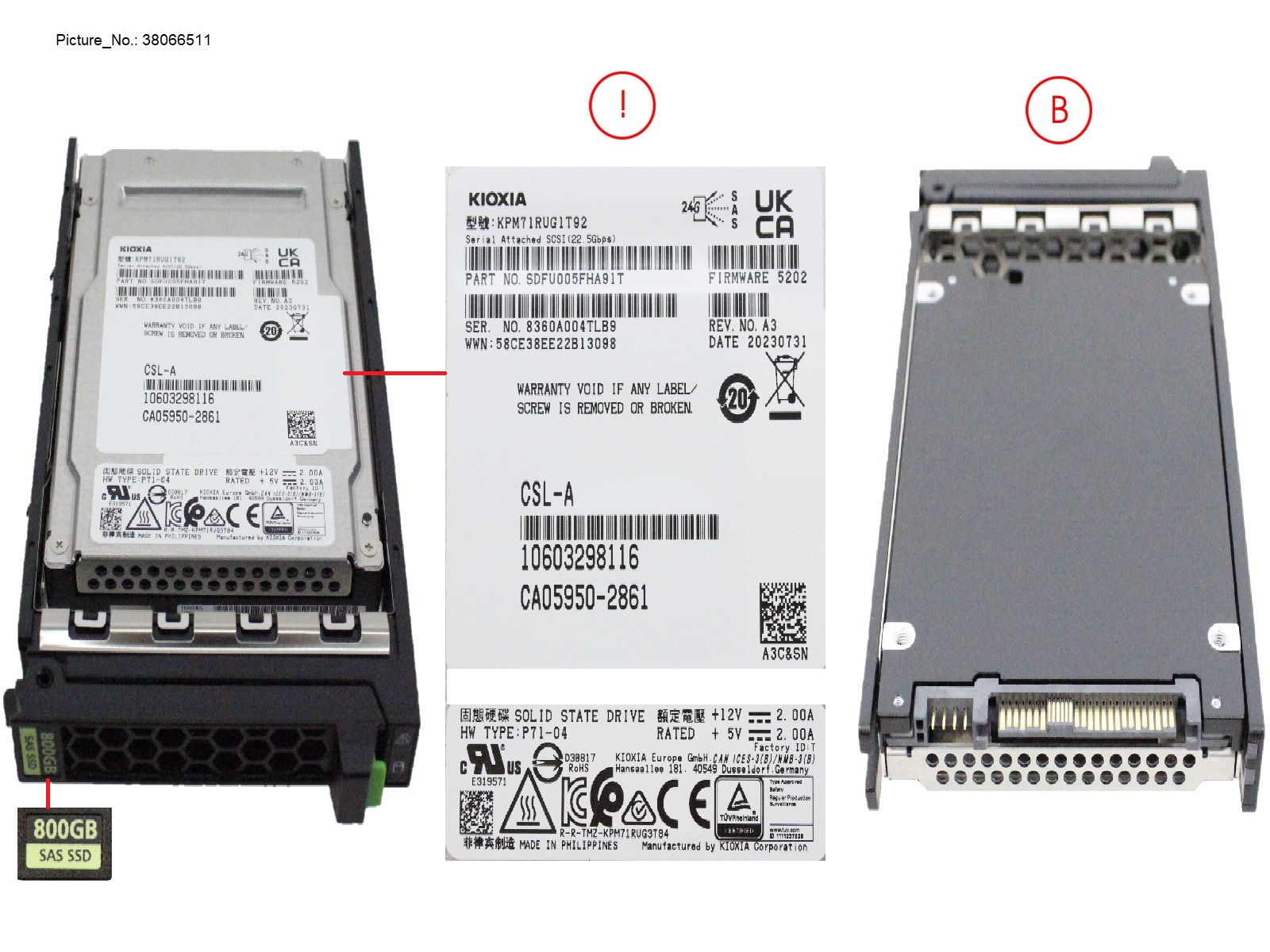 SSD SAS 24G WI 800GB IN SFF SLIM