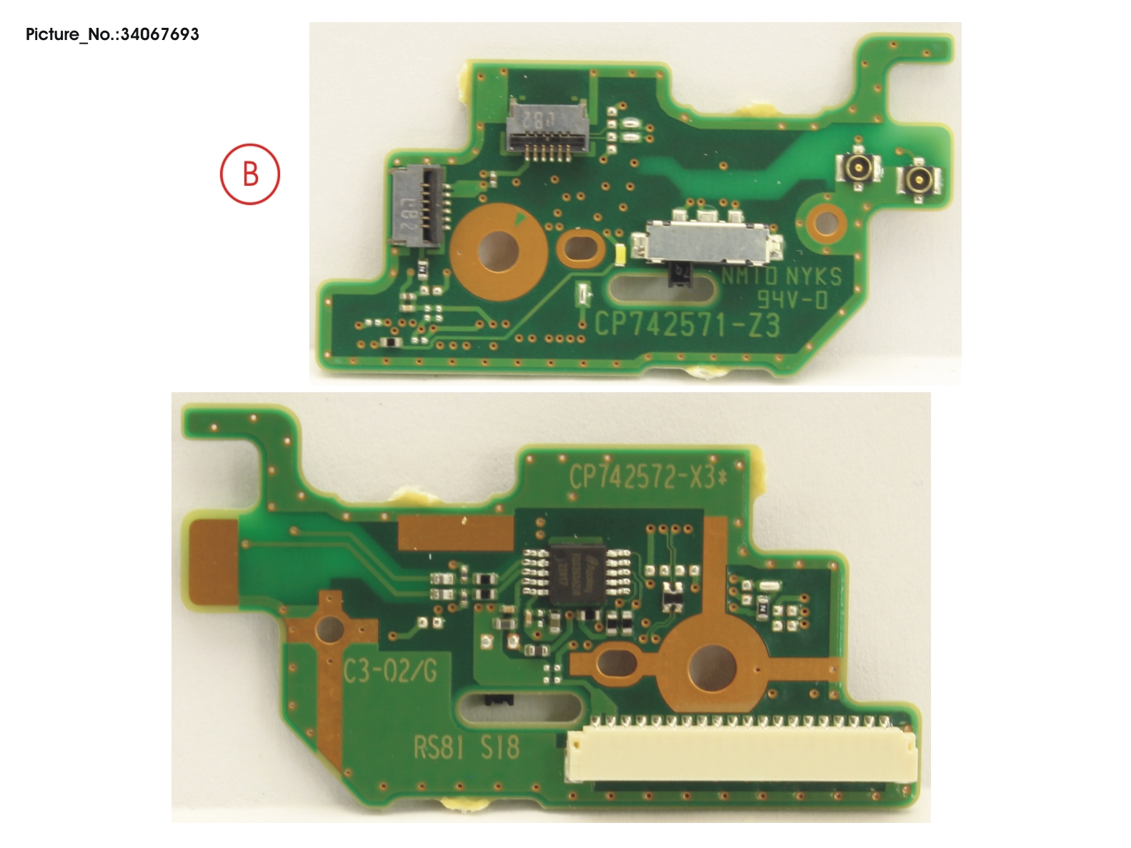 SUB BOARD, POWER BUTTON