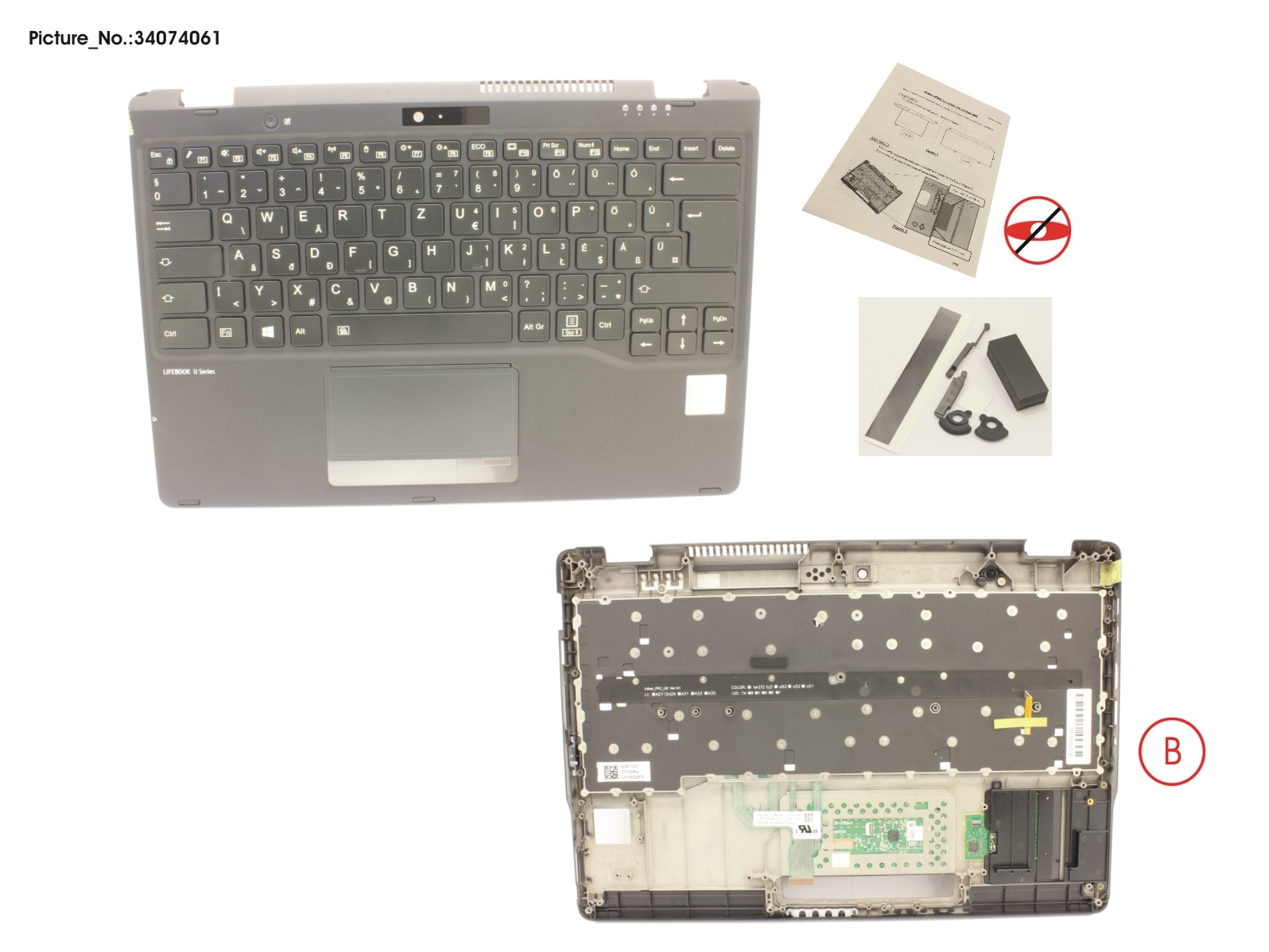 UPPER ASSY INCL. KEYB HUNGARY FOR PV UPPER ASSY INCL. KEYB HUNGARY FOR PV