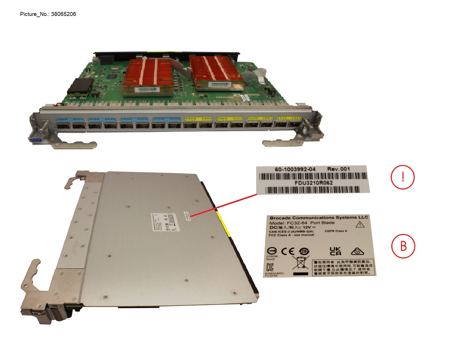 FRU,PORT BLADE,64P,X6, 0 SFP