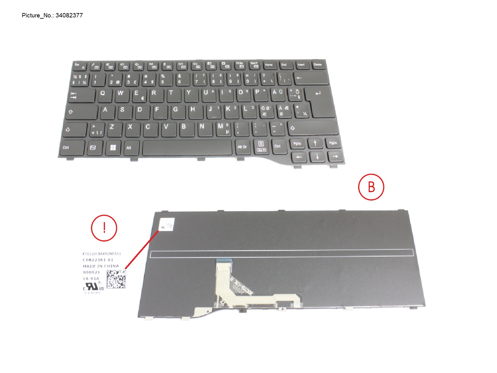 KEYBOARD BLACK NORDIC WIN11