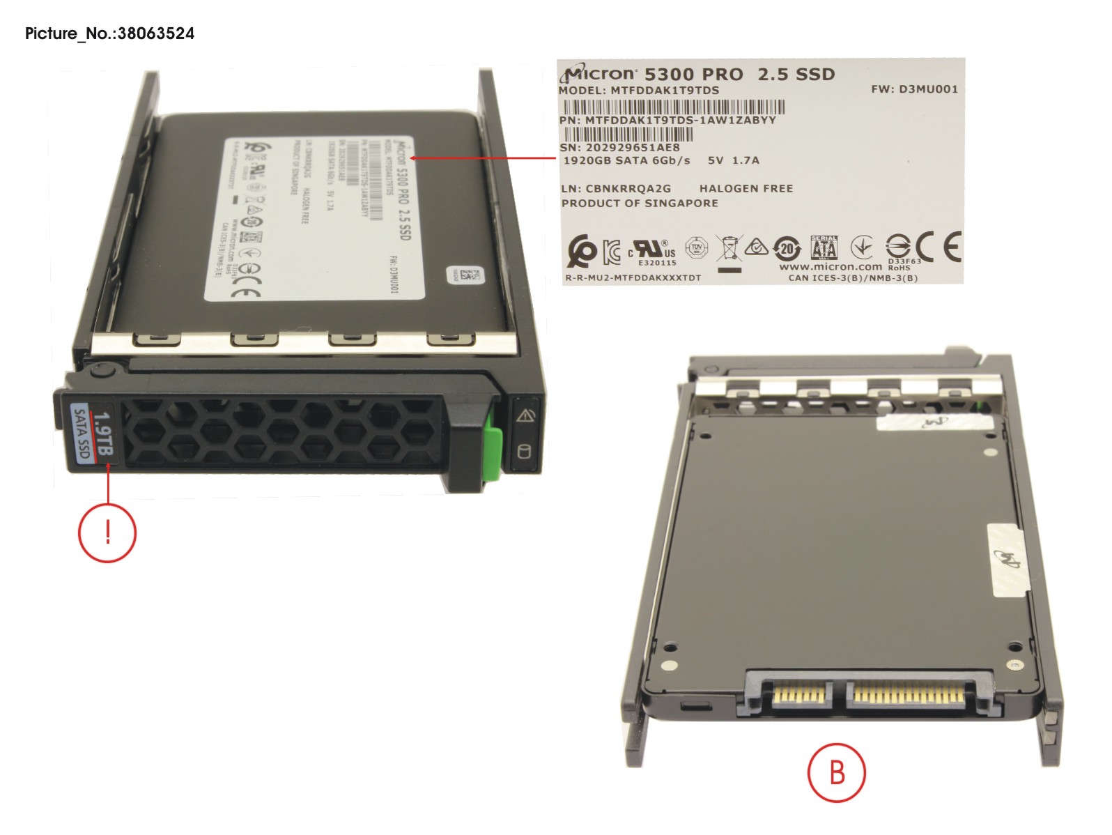 SSD SATA 6G RI 1.92TB IN SFF SLIM