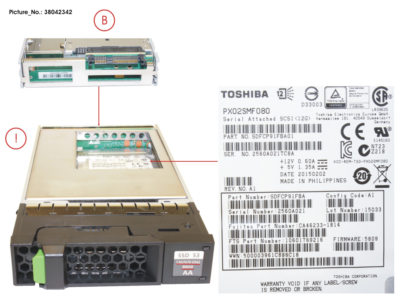 DXS3 MLC SSD  3.5  800GB SAS3 X1