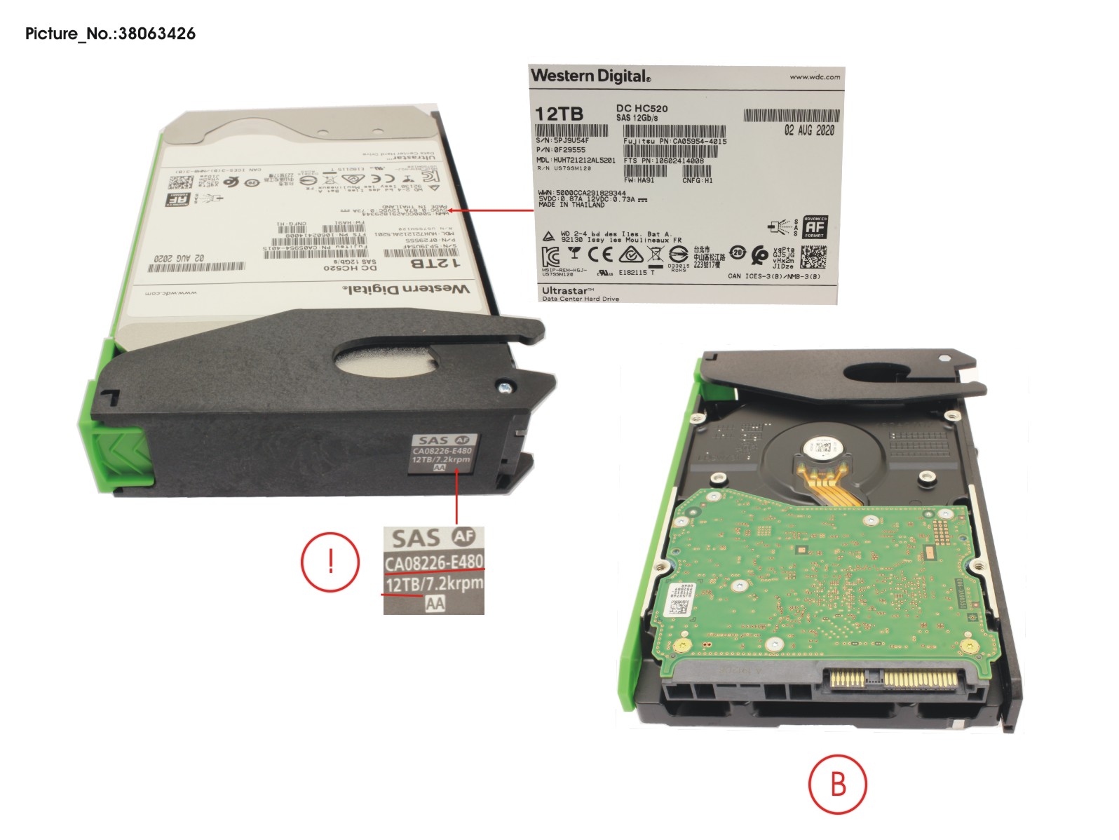 DX S4 HD-DE SED DRIVE 3.5 12TB 7.2K