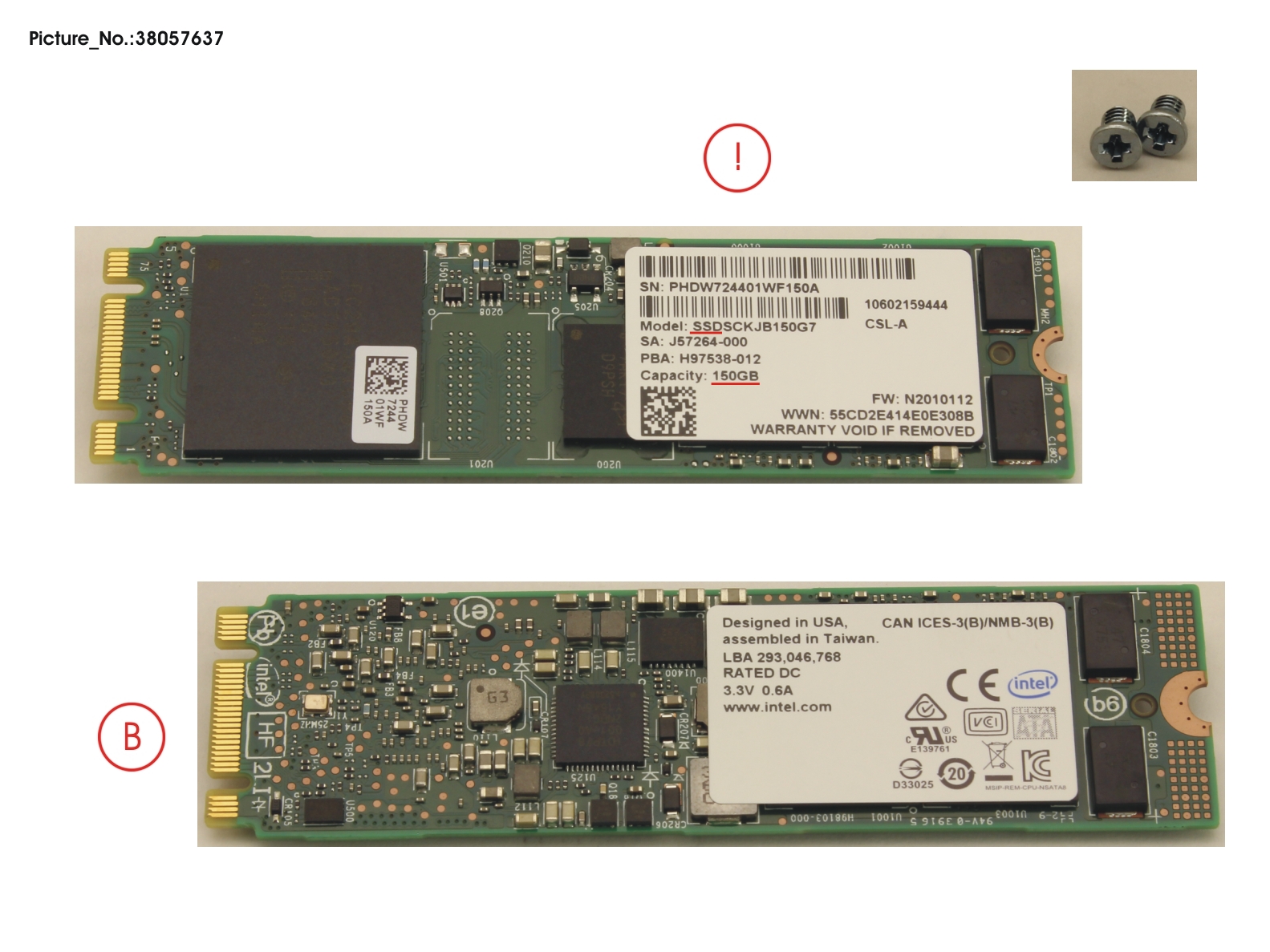 SSD SATA 6G 150GB M.2 N H-P